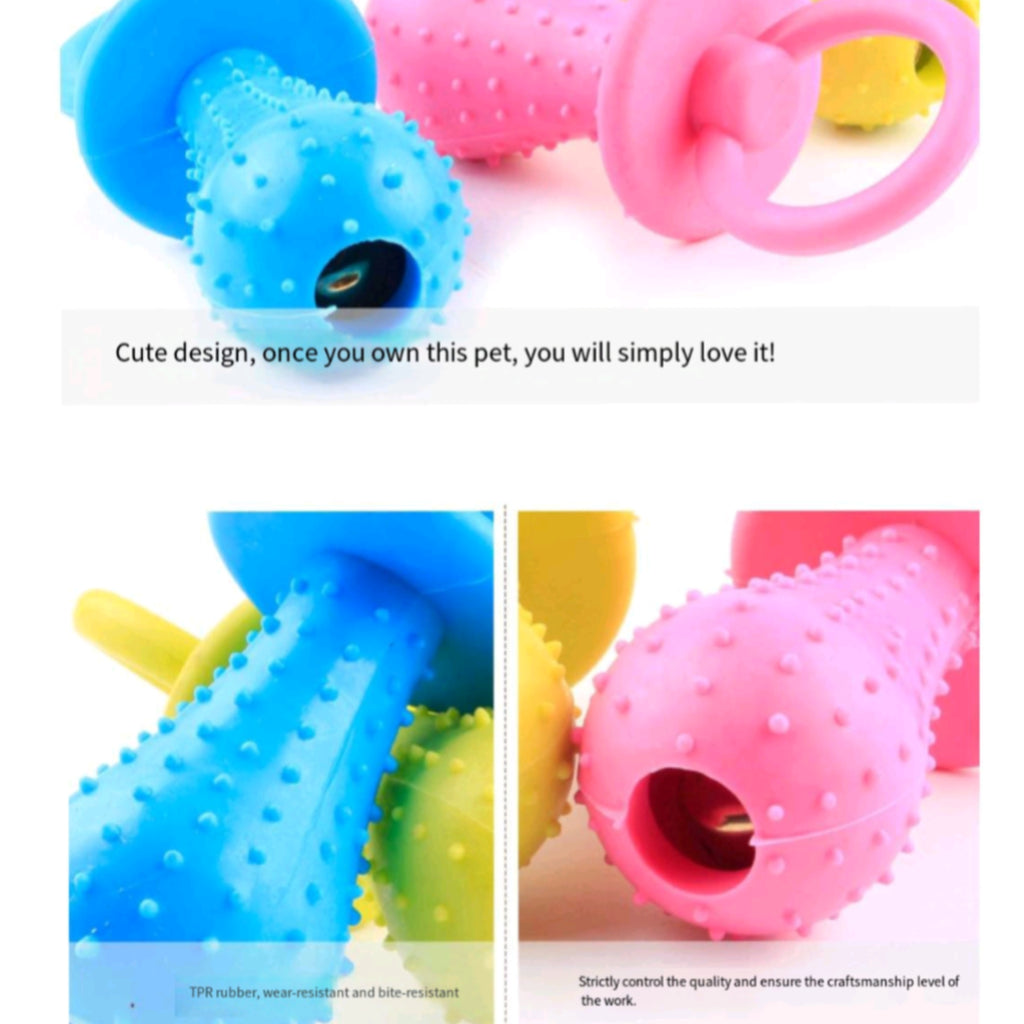 Squeaky Puppy TPR Pacifier Toy Interactive Training
