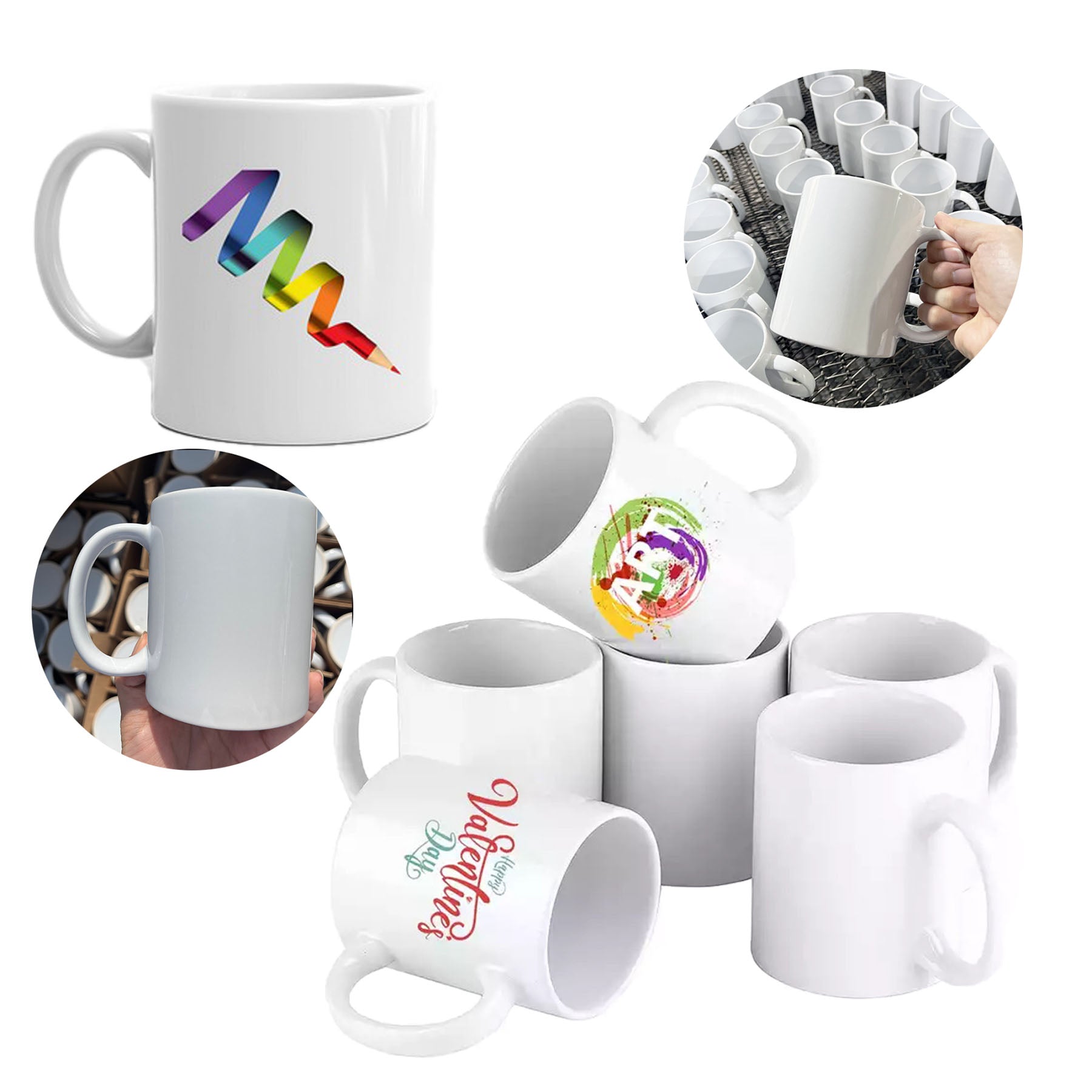 11 Oz. White Economy Ceramic Coffee Mug