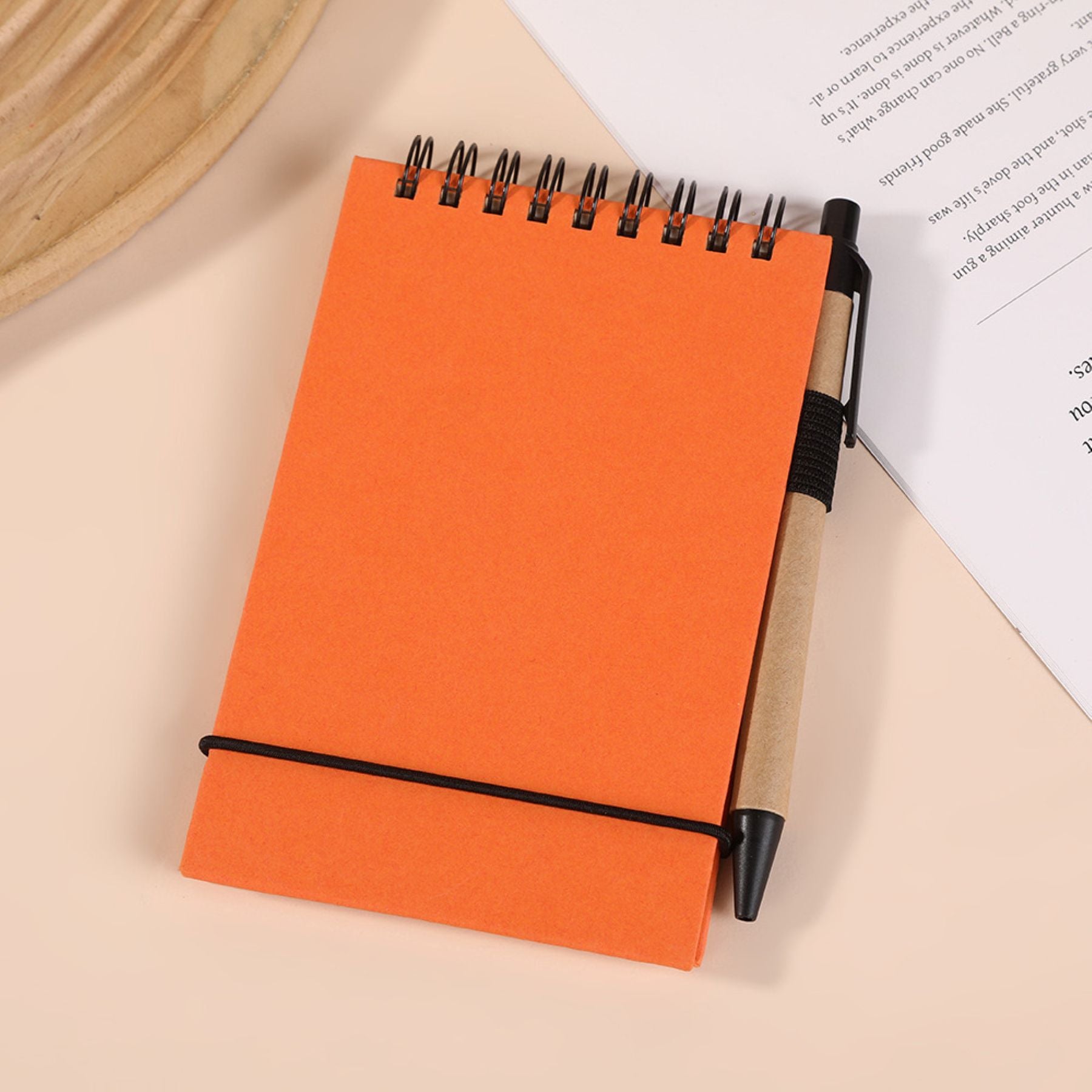Solid-color Pocket Notepad (Including One Pen)