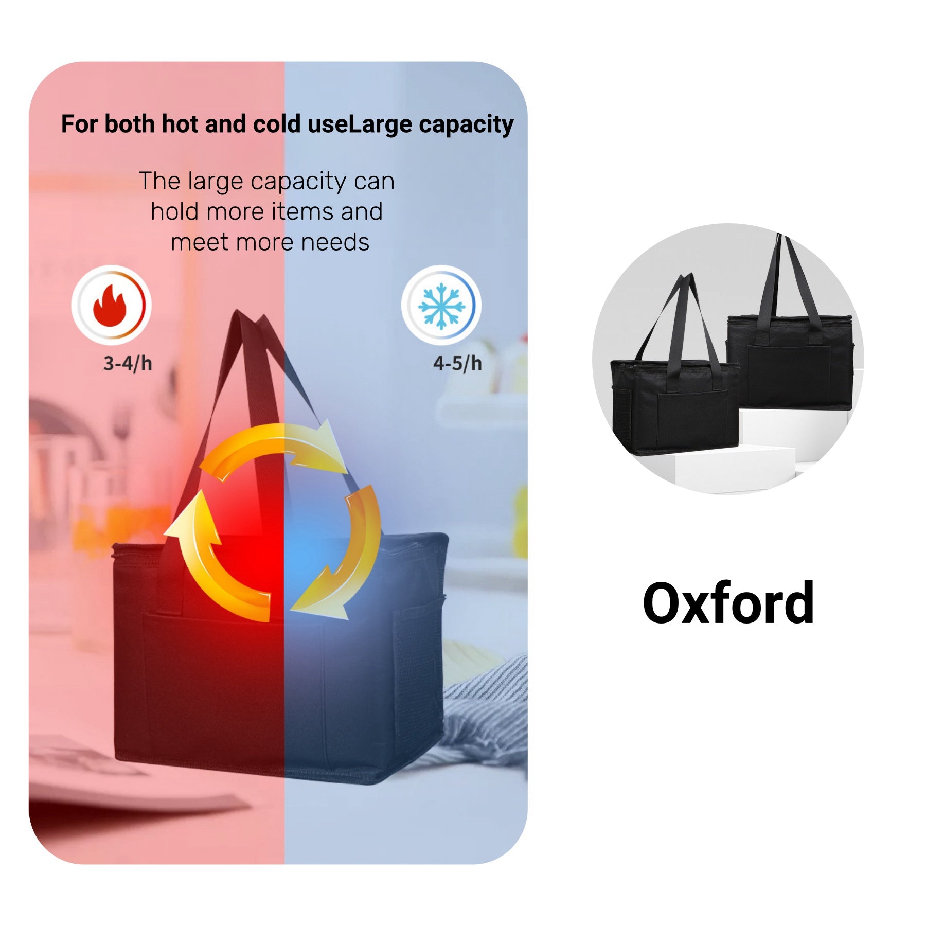 Large-capacity Oxford Cloth Fresh-Keeping And Heat-Insulating Bag