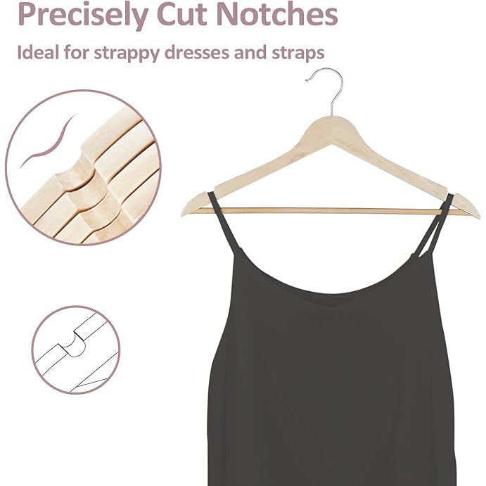 Solid Wood Non-Slip Clothes Hanger