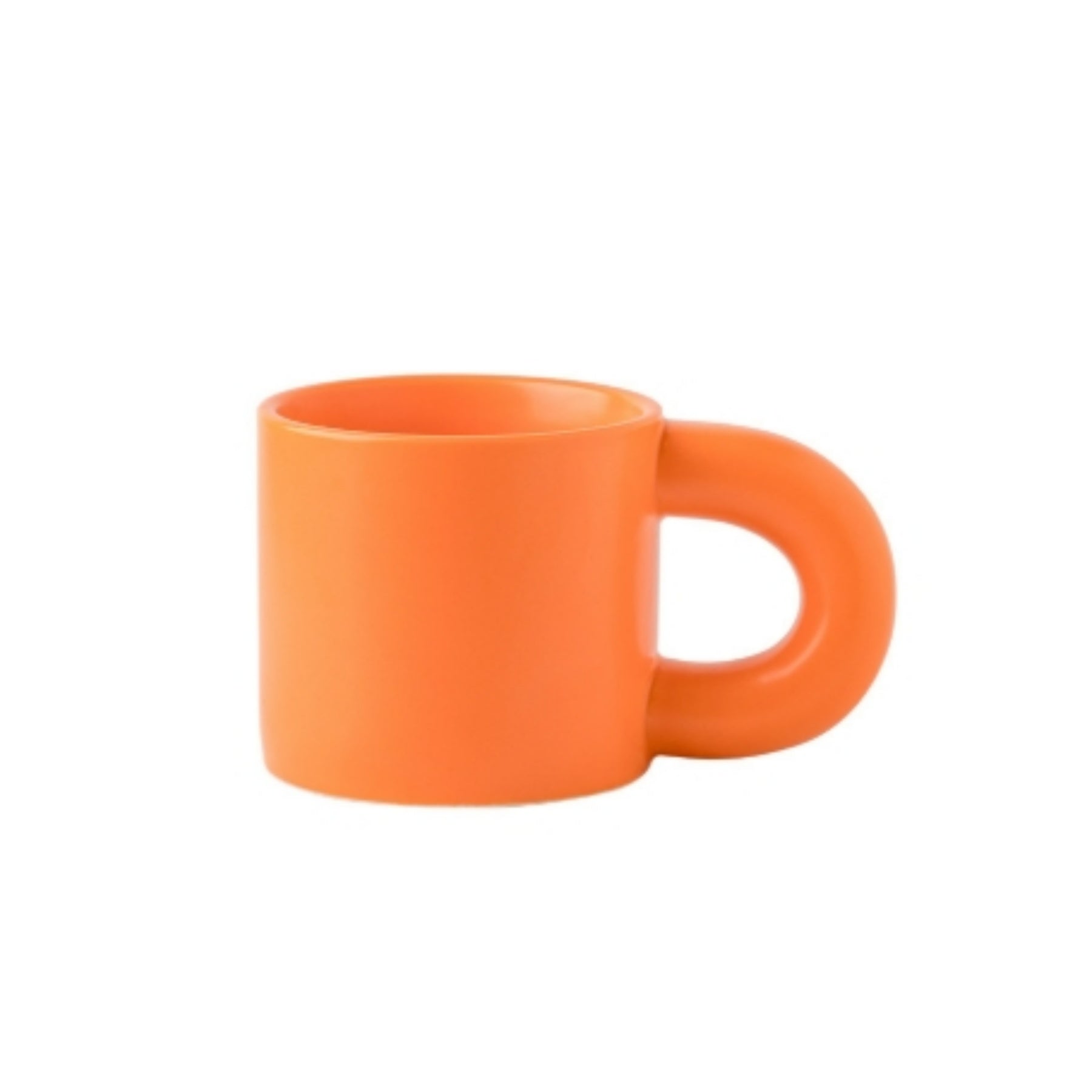 Ceramic Coffee Cup With A Thick Handle
