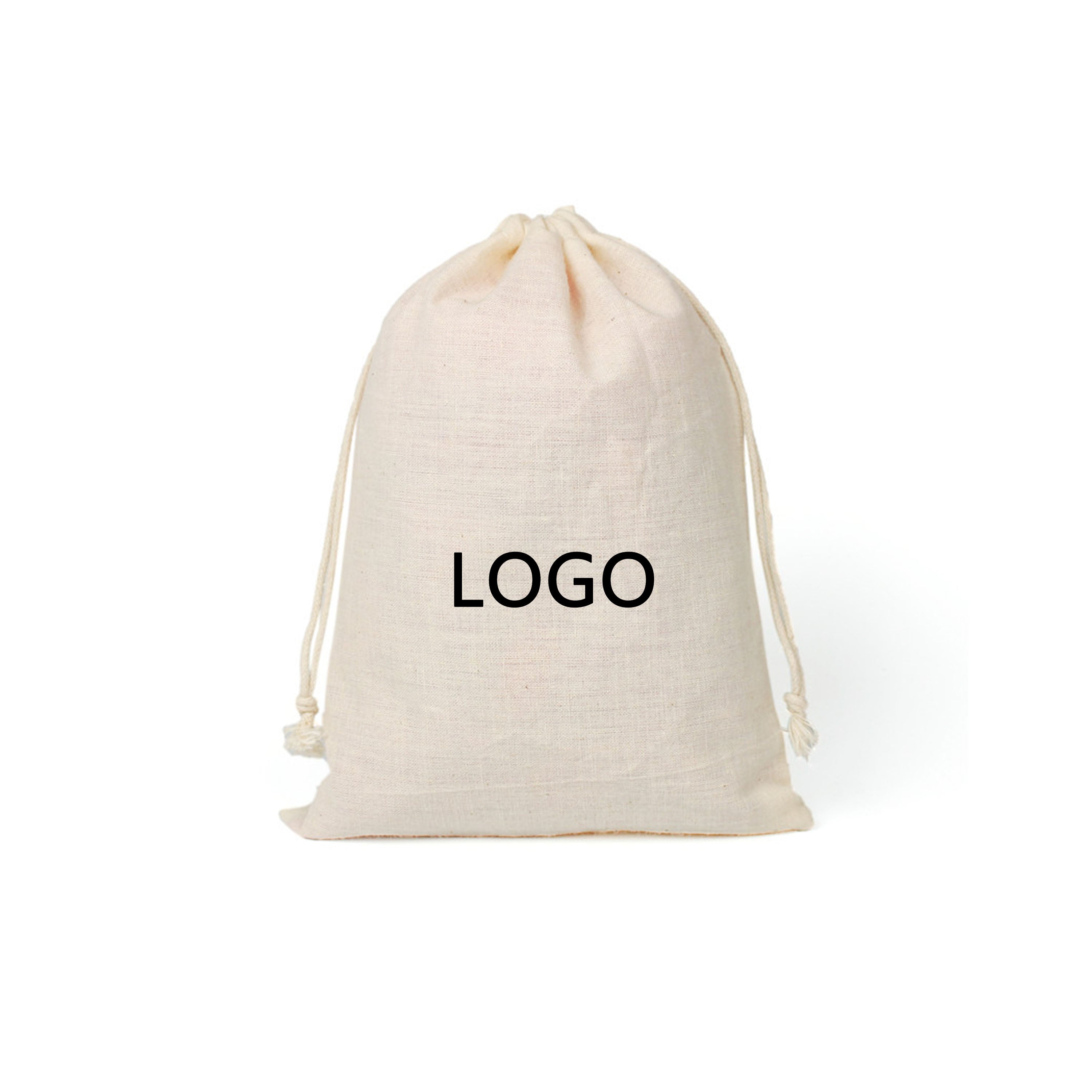 Burlap Drawstring Christmas Bags