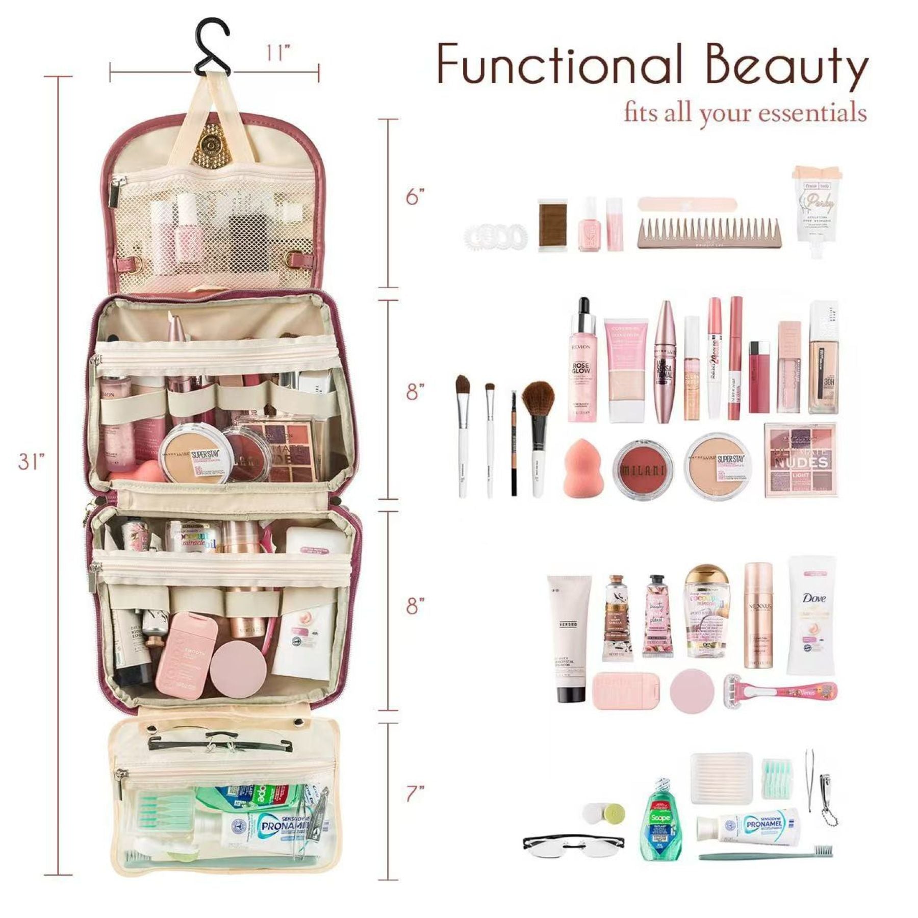 Portable Foldable Makeup Bag