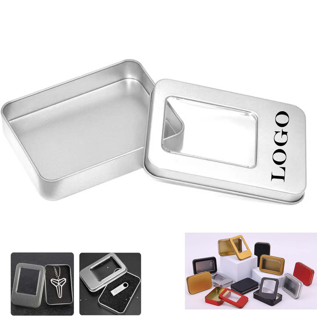 Transparent Window Tin Jewelry Box