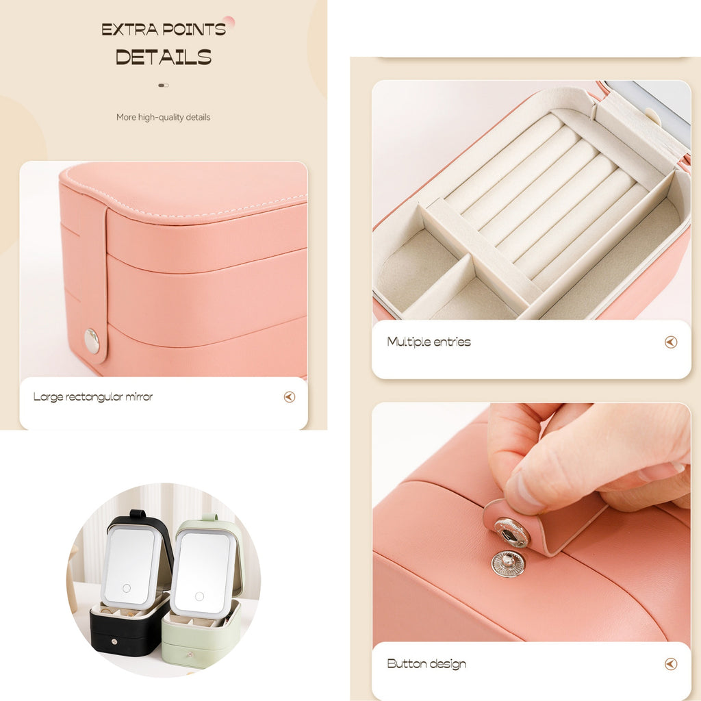 Three - Layer Portable Jewelry Box