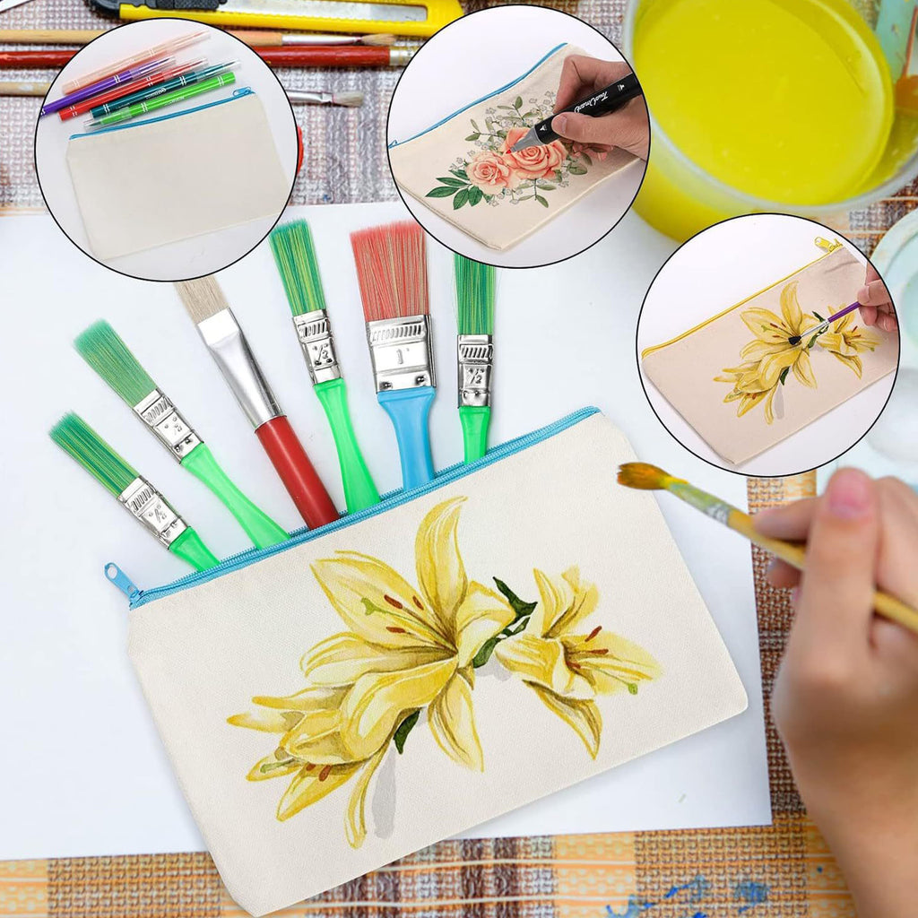 Canvas Zipper Pencil Case
