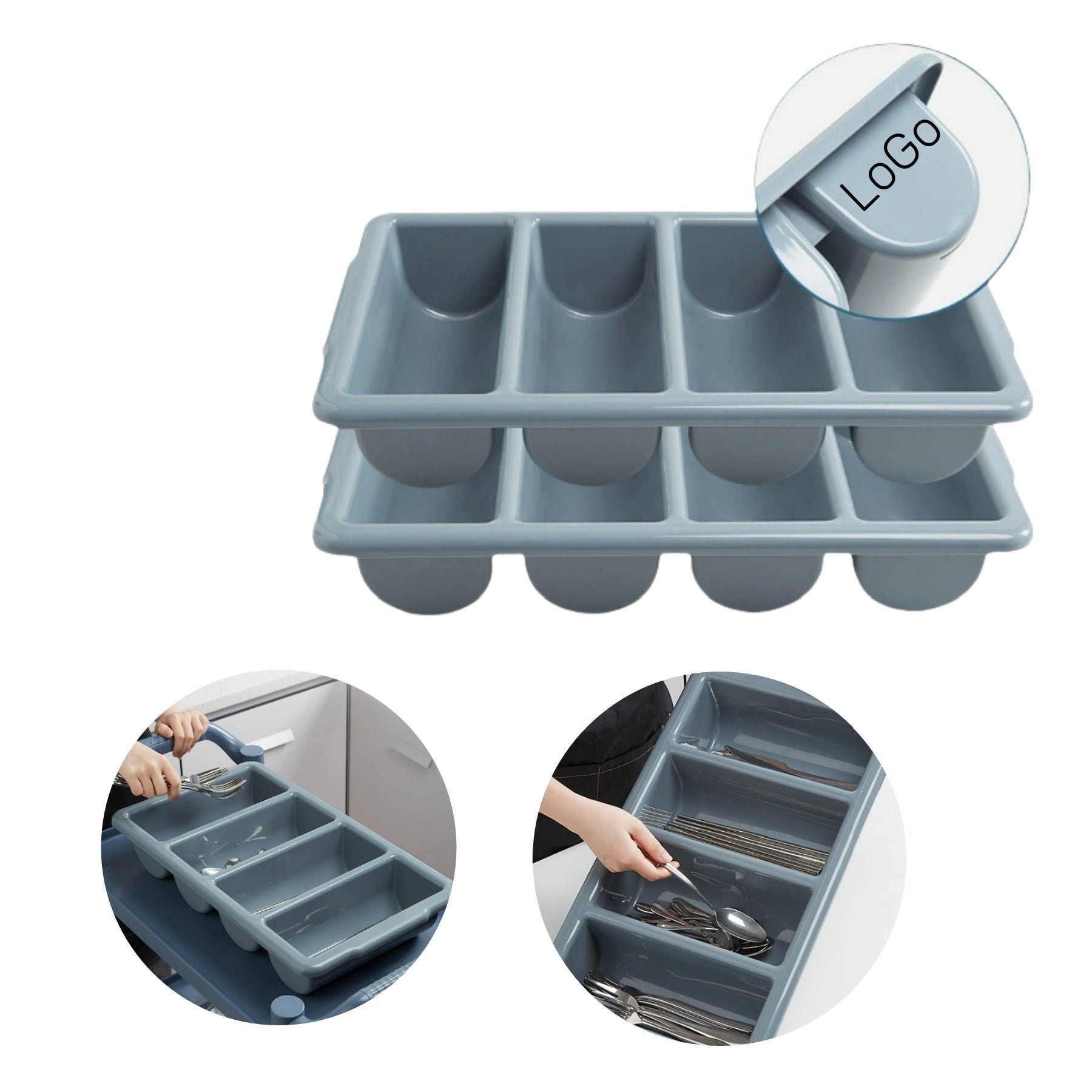 Four-compartment Divided Tableware Tray