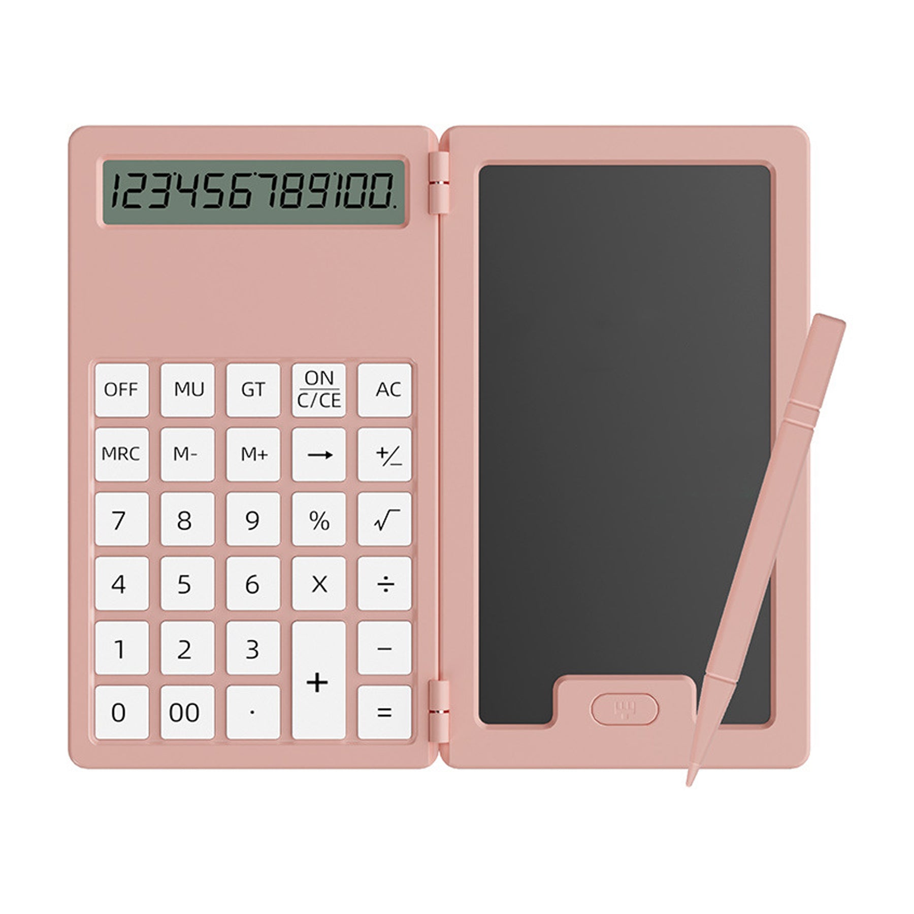 Foldable Calculator With LCD Writing Tablet