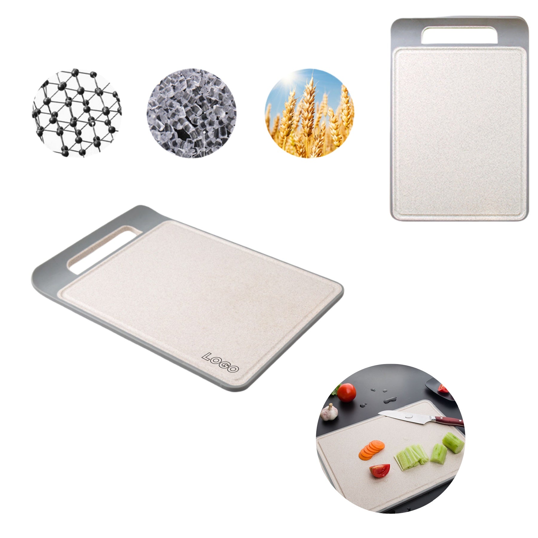 Natural Wheat Straw Chopping Board