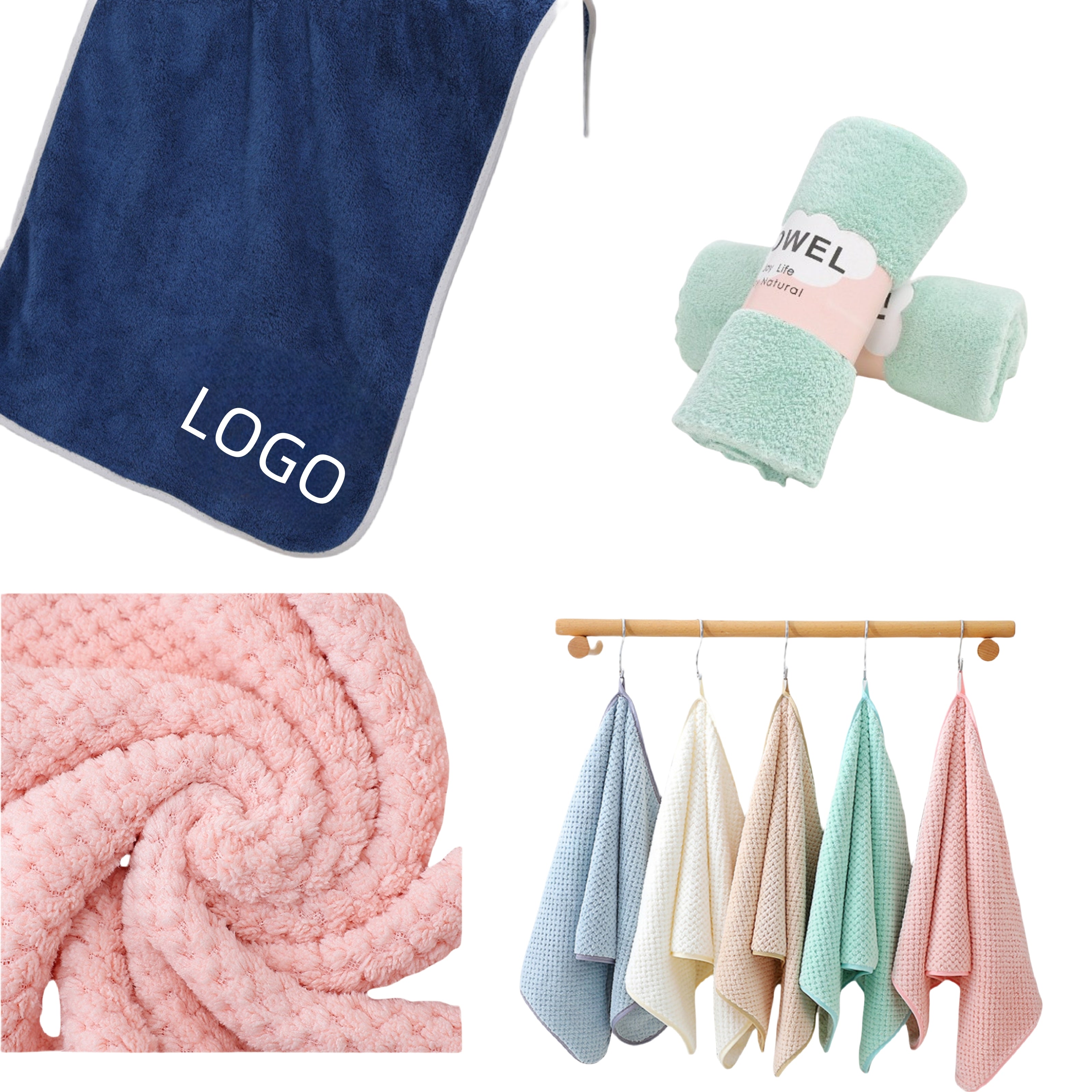 Coral Velvet Towel