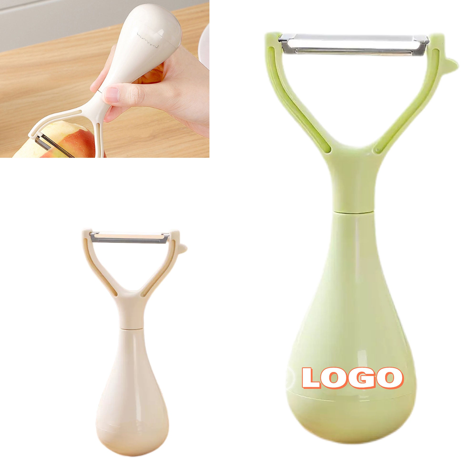 ABS Tumbler Vegetable Fruit Peeler Ergonomic Peeling Tool