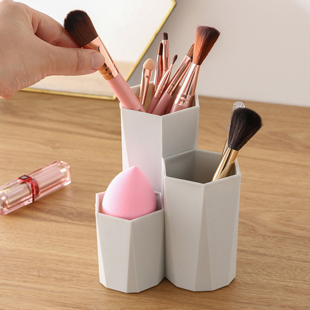 Desktop Makeup Brush Plastic Storage Bucket