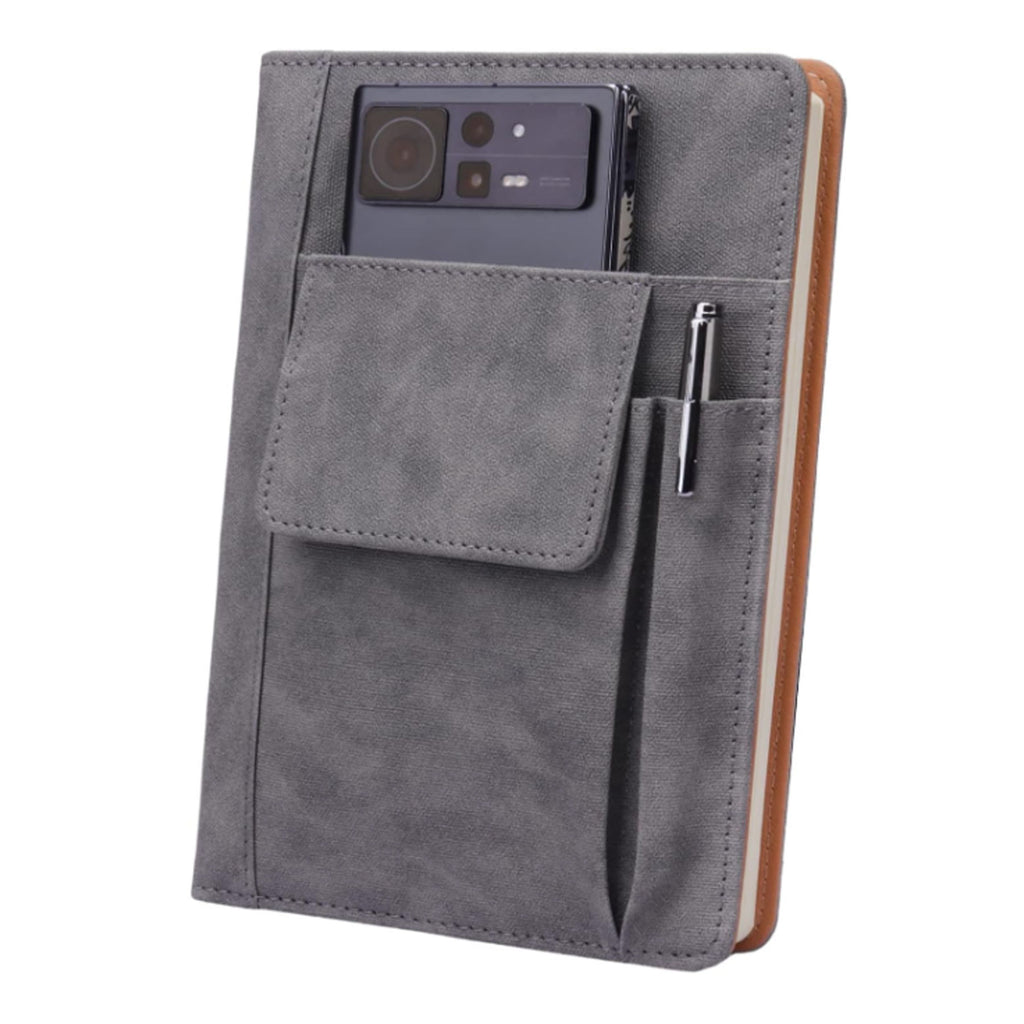 Leather Notebook with Storage Pouch