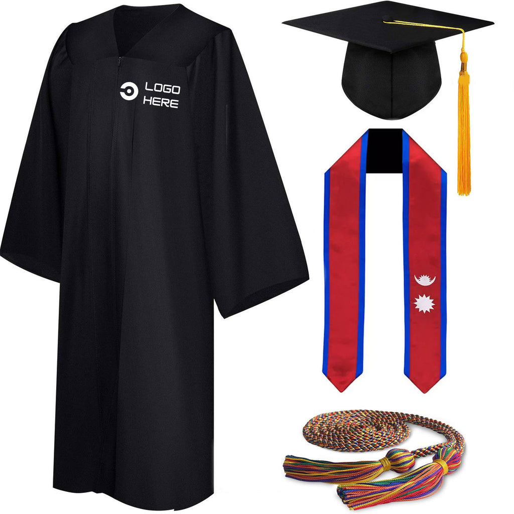 Matte Graduation Gown Cap Tassel Set