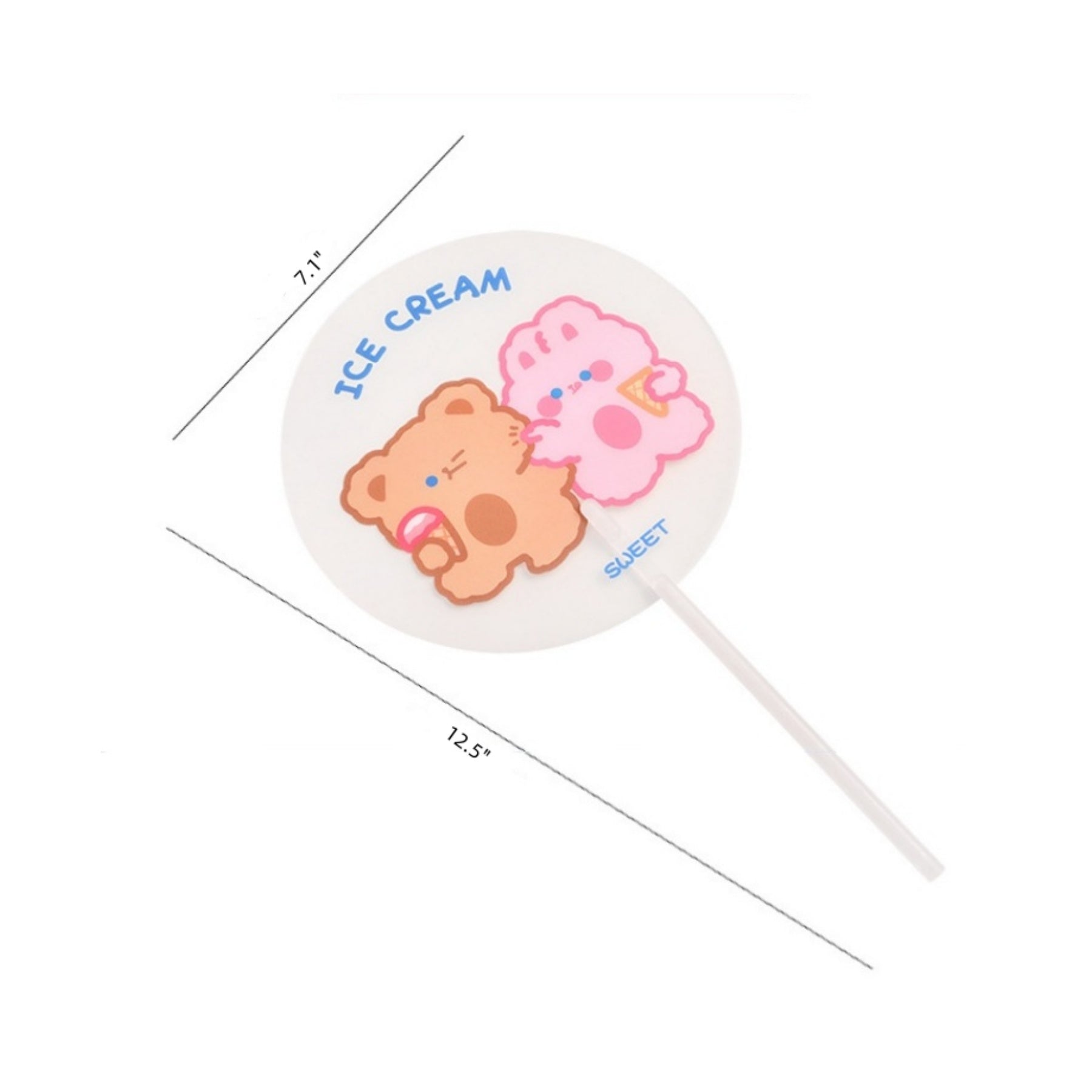 Plastic Round Handheld Fans