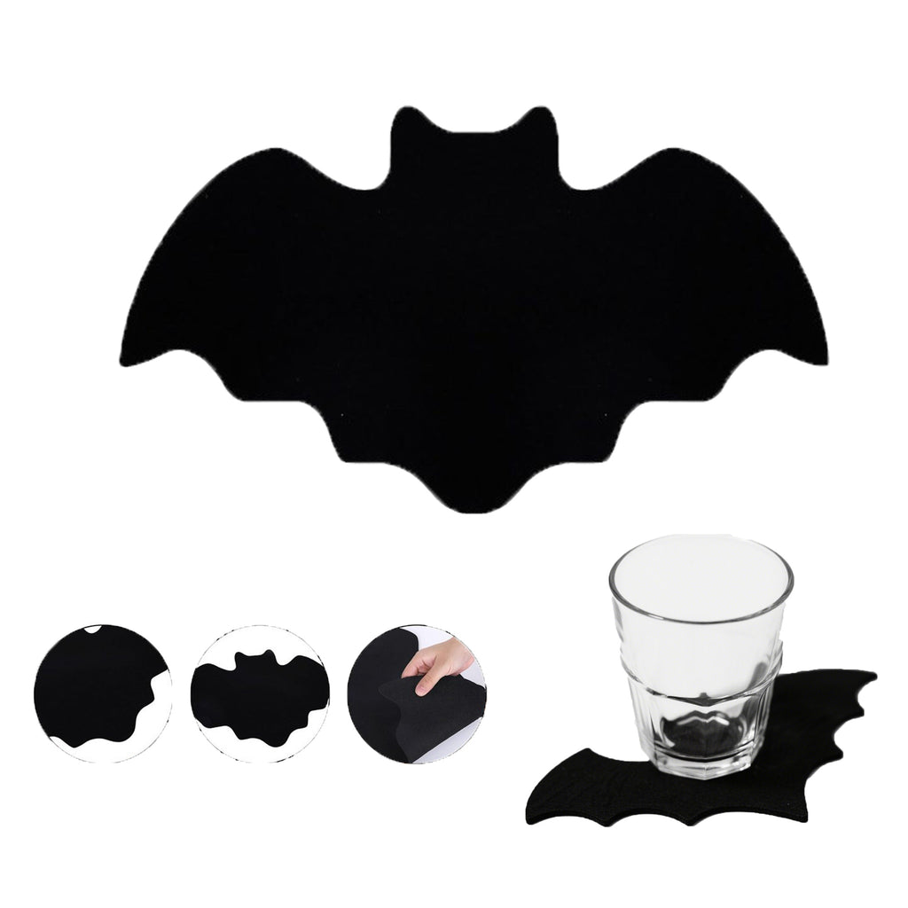 Halloween Bat Shaped Felt Cup Mat