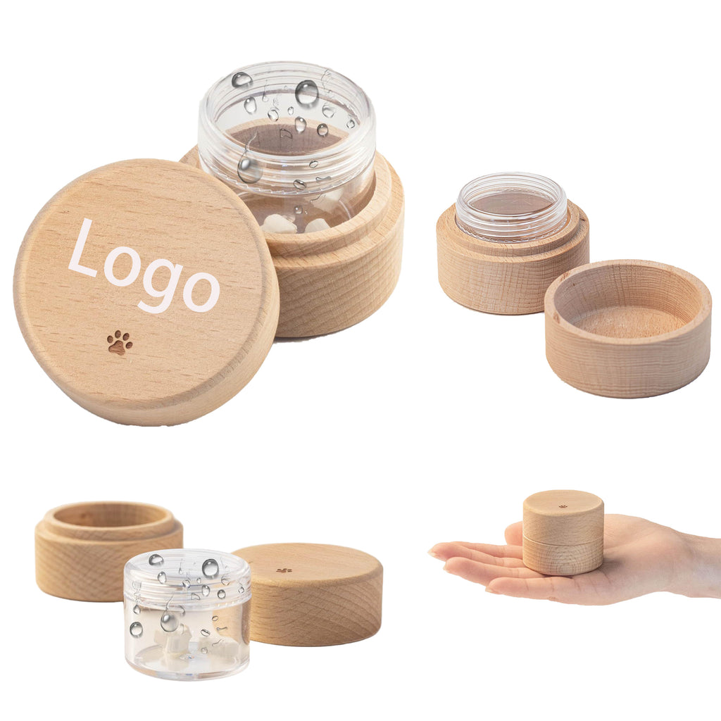 Wooden Pet Keepsake Box - For Cat & Dog Fur, Teeth