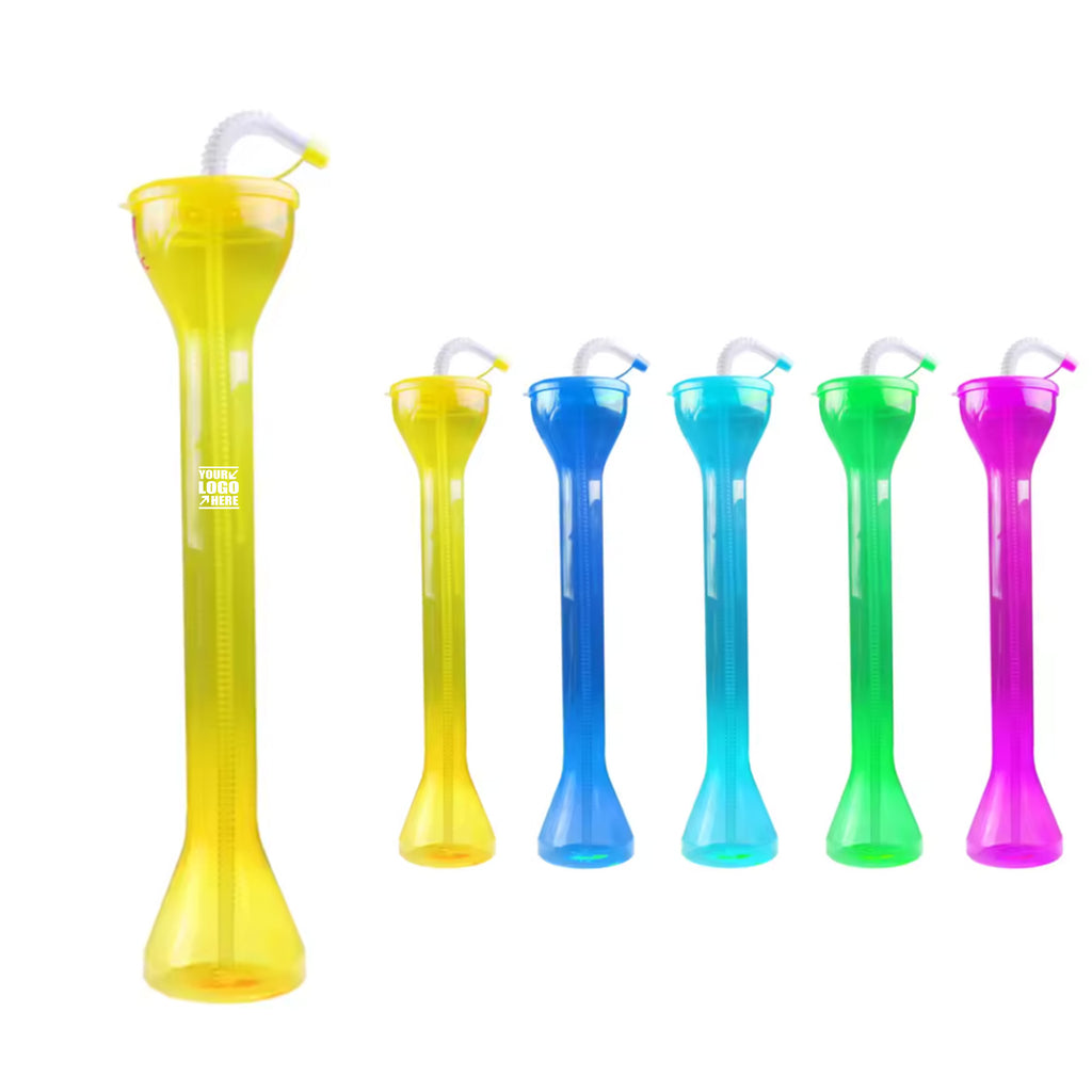 17Oz Slush Cup Plastic Water Bottle With Straw