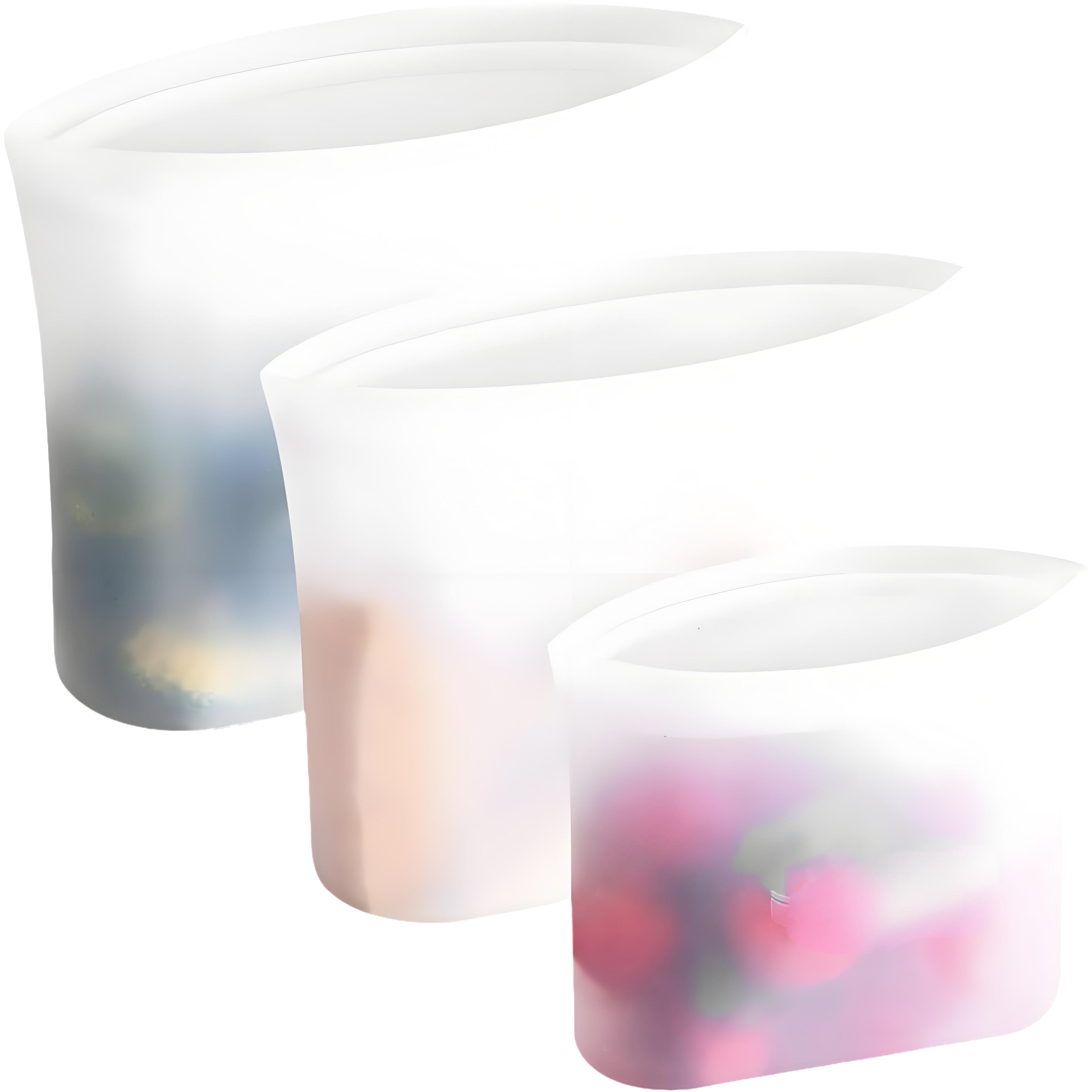 3 - Piece Reusable Silicone Food Storage Bag Set