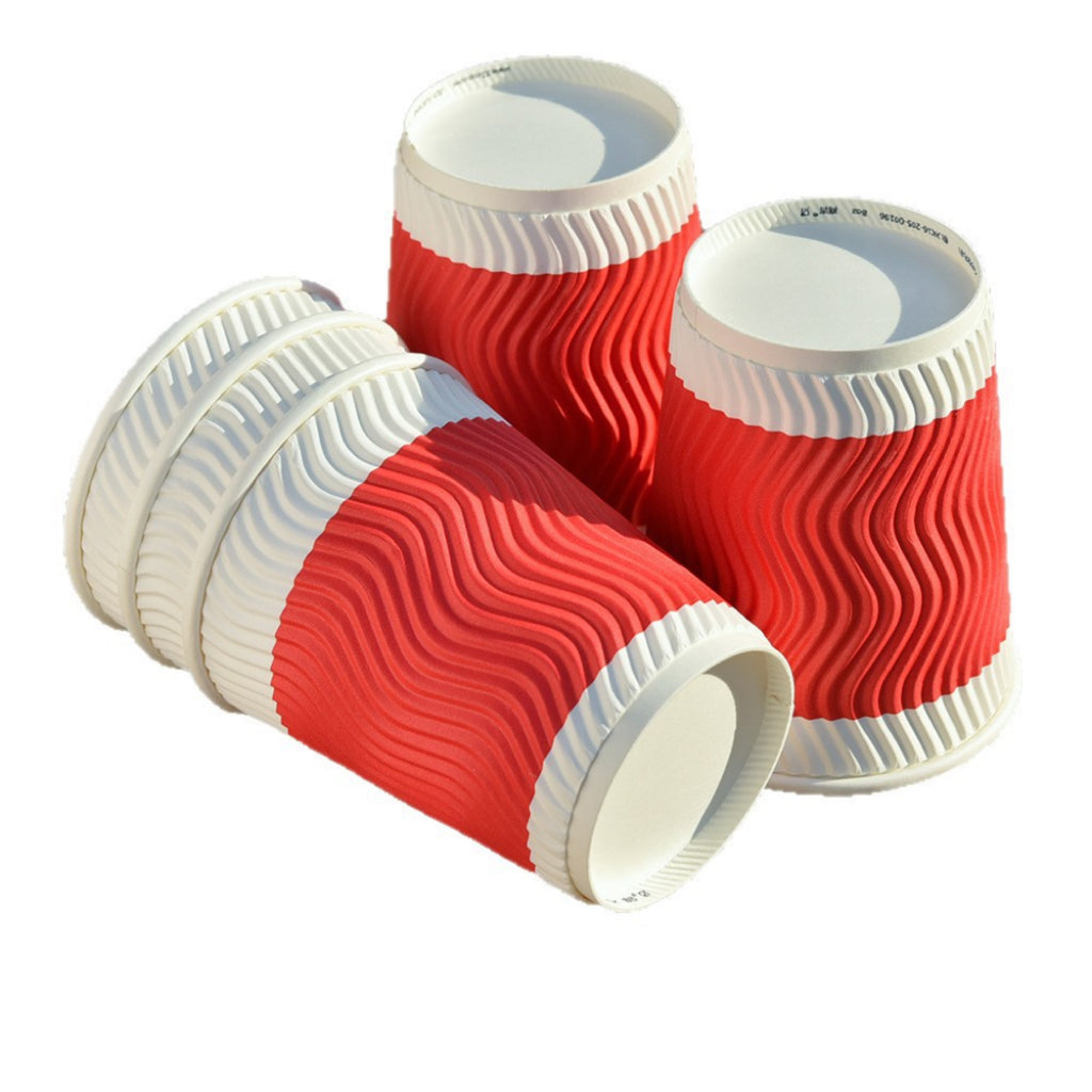 Double-Wall Disposable 12 oz Corrugated Paper Cup