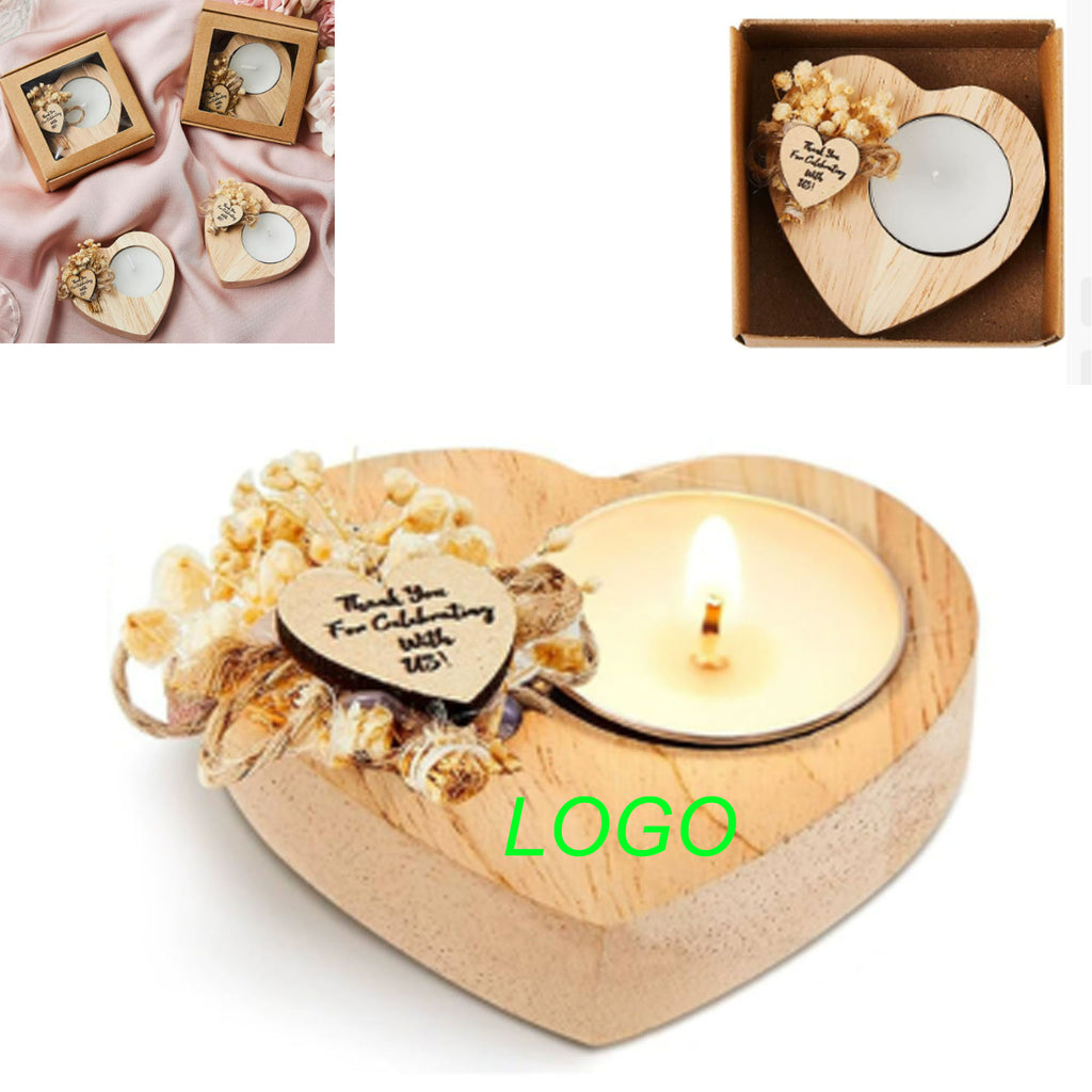 Wooden Heart Tealight Holder Candle Holders Wedding Gift