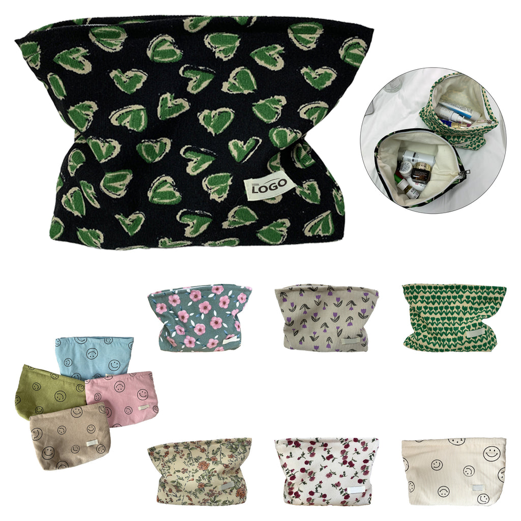 Cotton Canvas Cosmetic Pouch