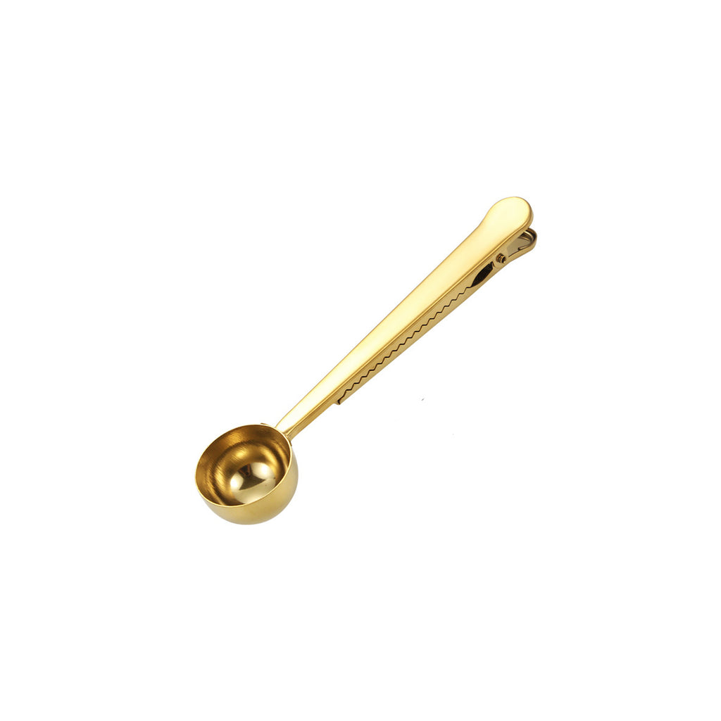 Stainless Steel Coffee Scoop With Clip