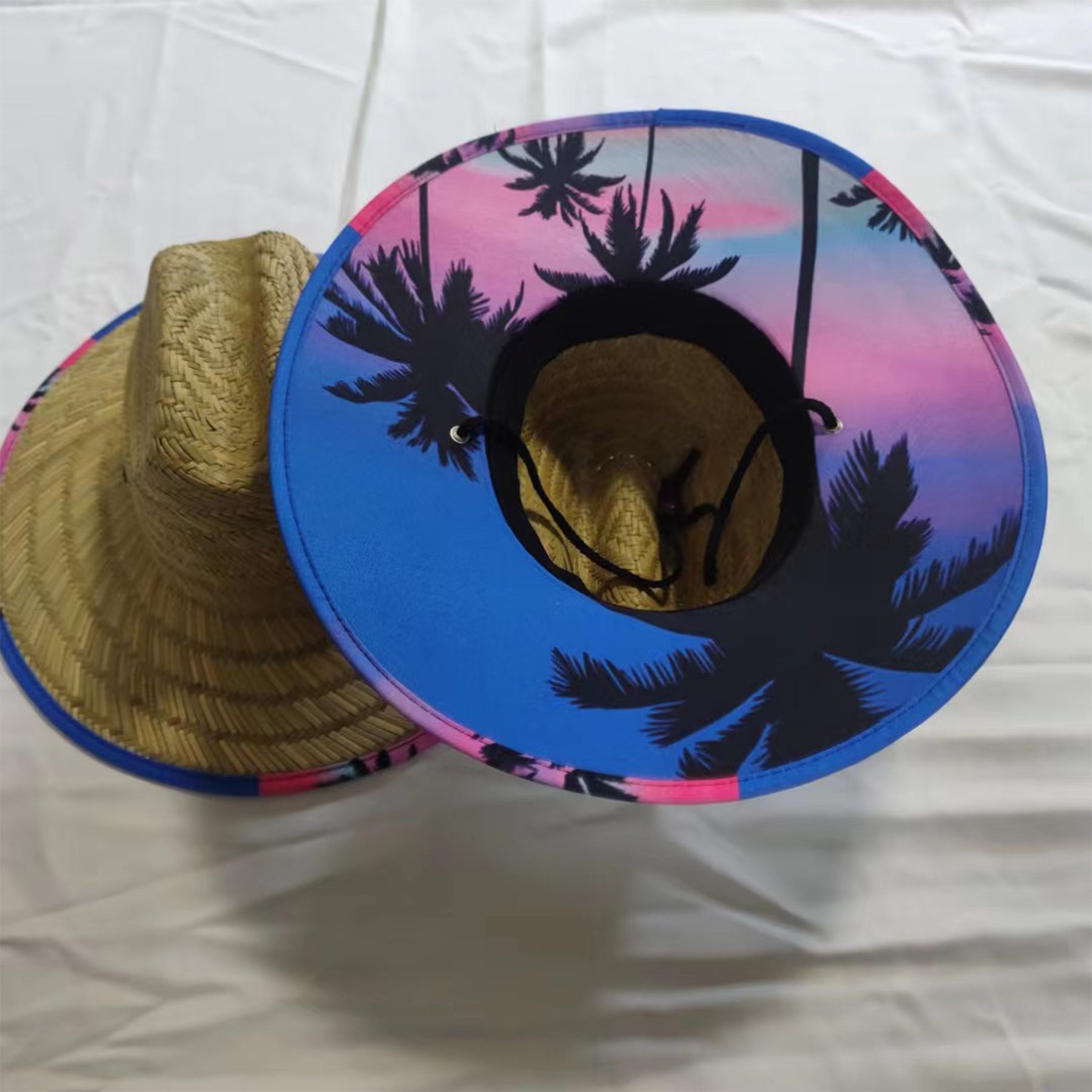 Customizable Bottom Cloth Printing Summer Straw Hat