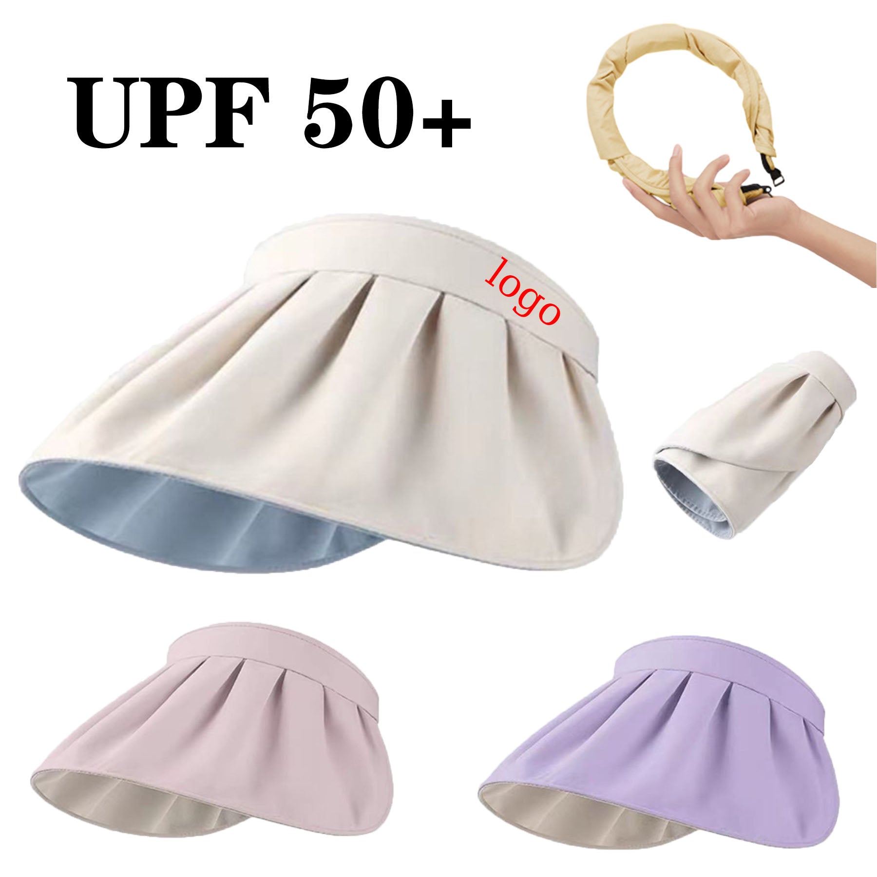 Portable Wide Brim Summer Sun Hat With Uv Protection