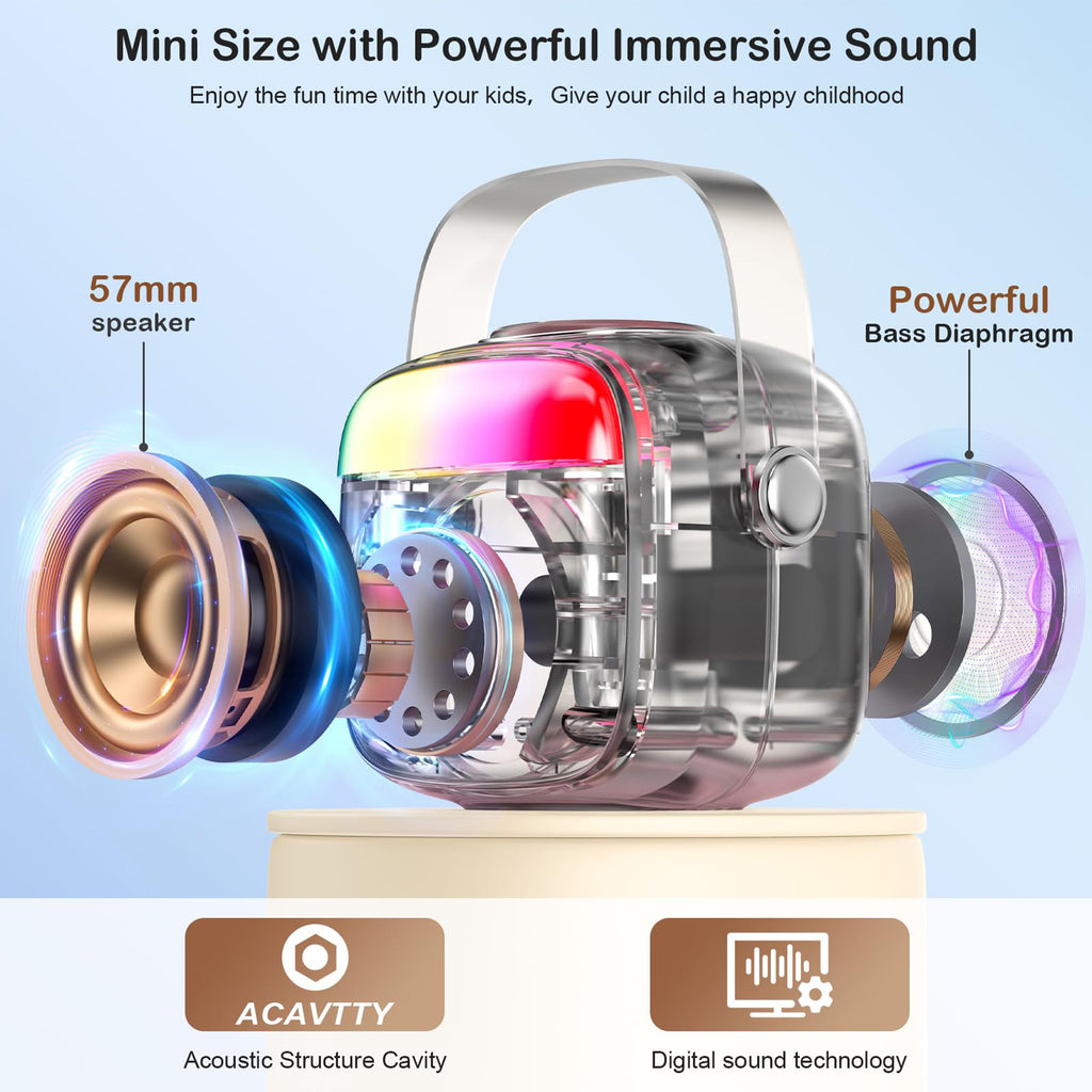 Mini Portable Karaoke Bluetooth Speaker With Microphones