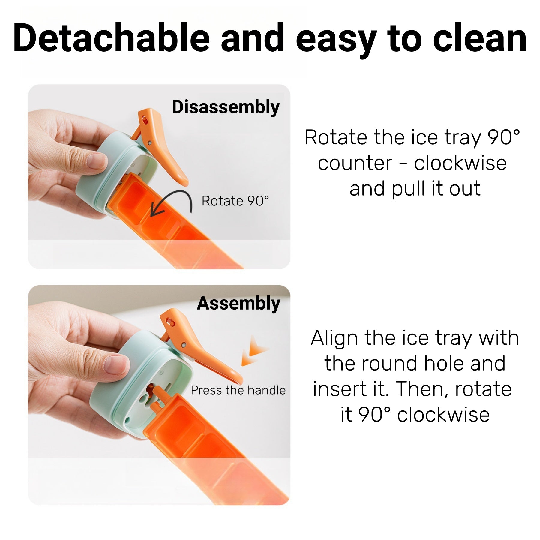 Household 6-compartment Pressing Ice Mold