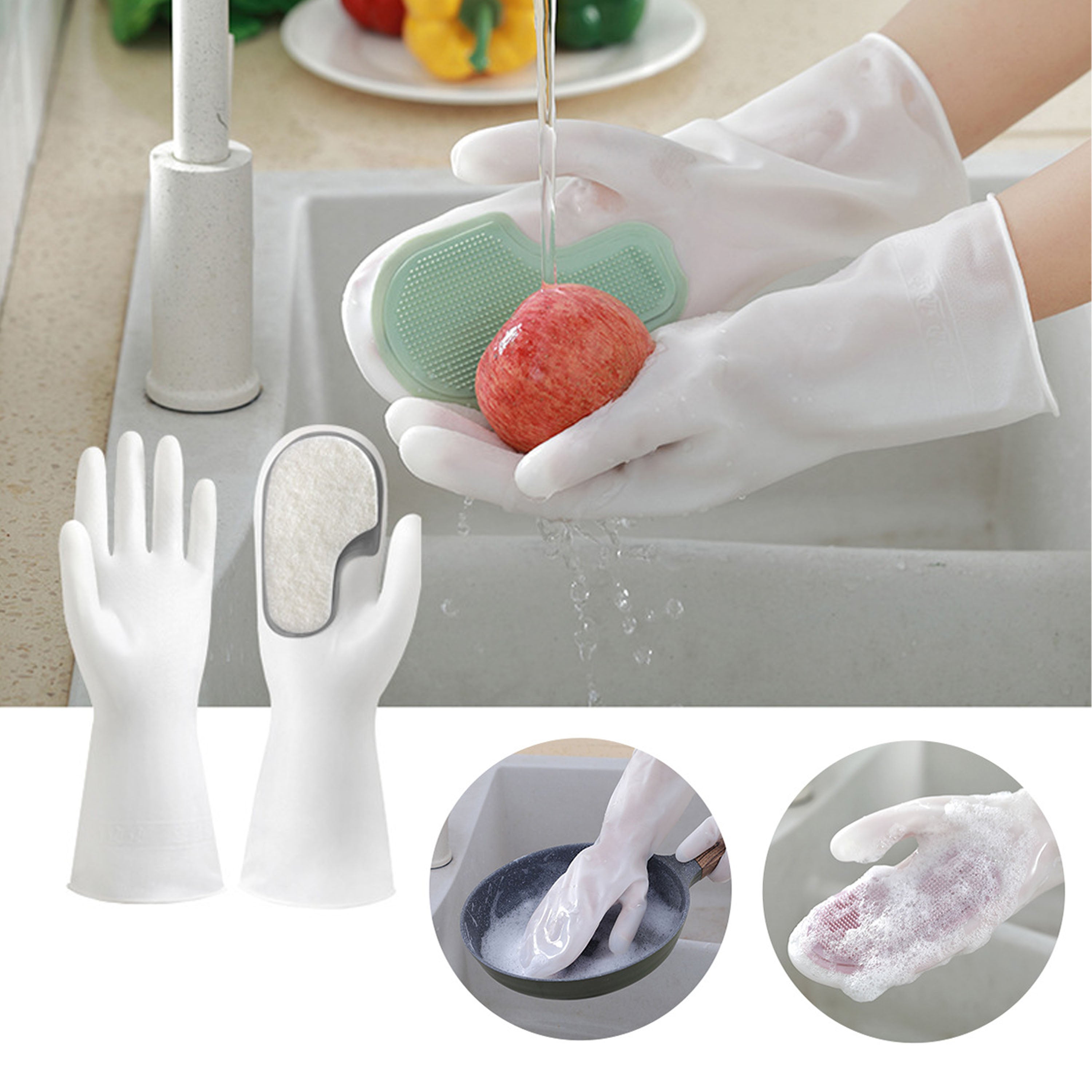 Waterproof Cleaning Dishwashing And Brushing Gloves