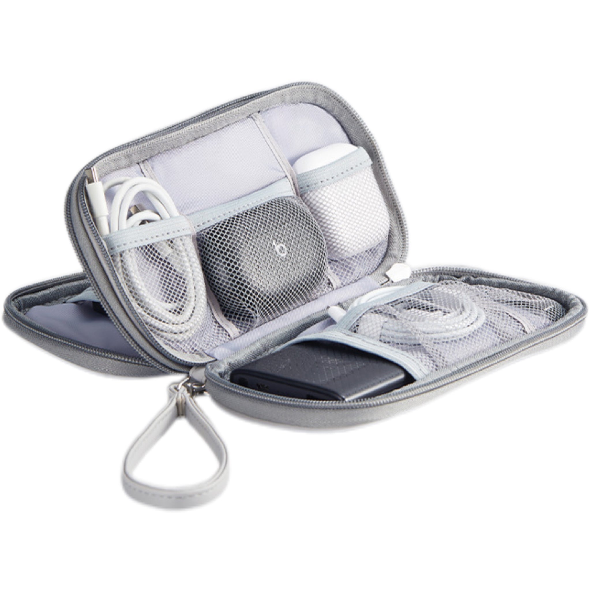 Double-Layer PU Digital Cable Organizer Bag