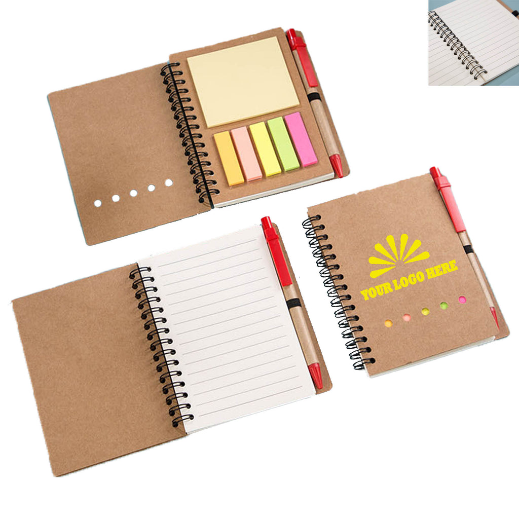 Eco Magnetic Notebook W/ Sticky Notes & Pen