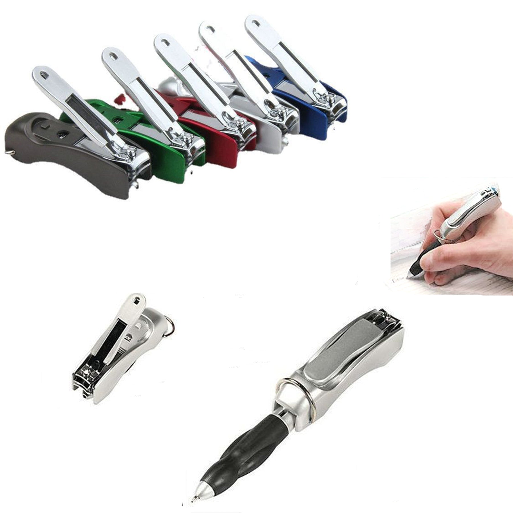 Folding Keychain Nail Clipper Ballpoint Pen