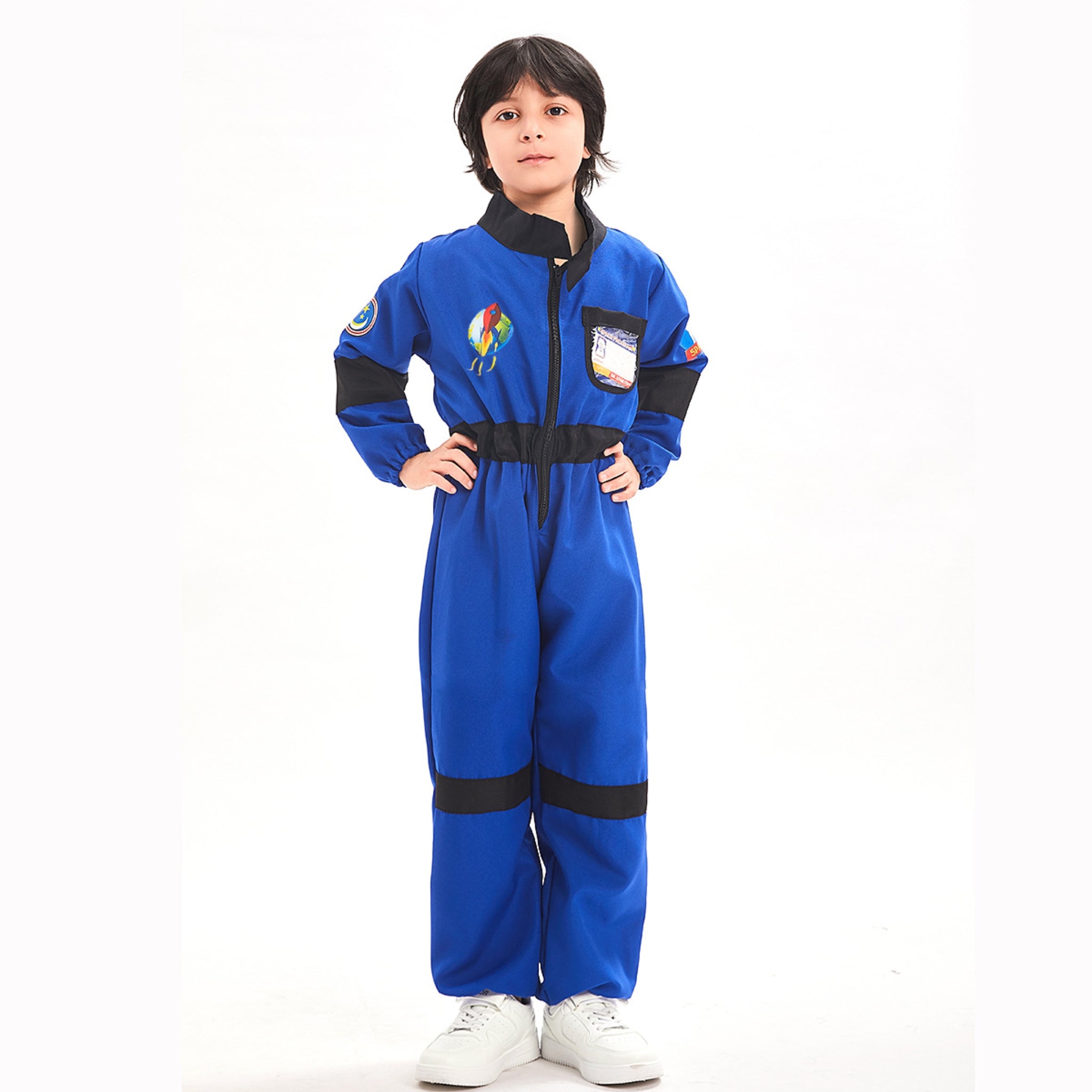 Kids Astronaut Costume Halloween NASA Suit Gloves Attached
