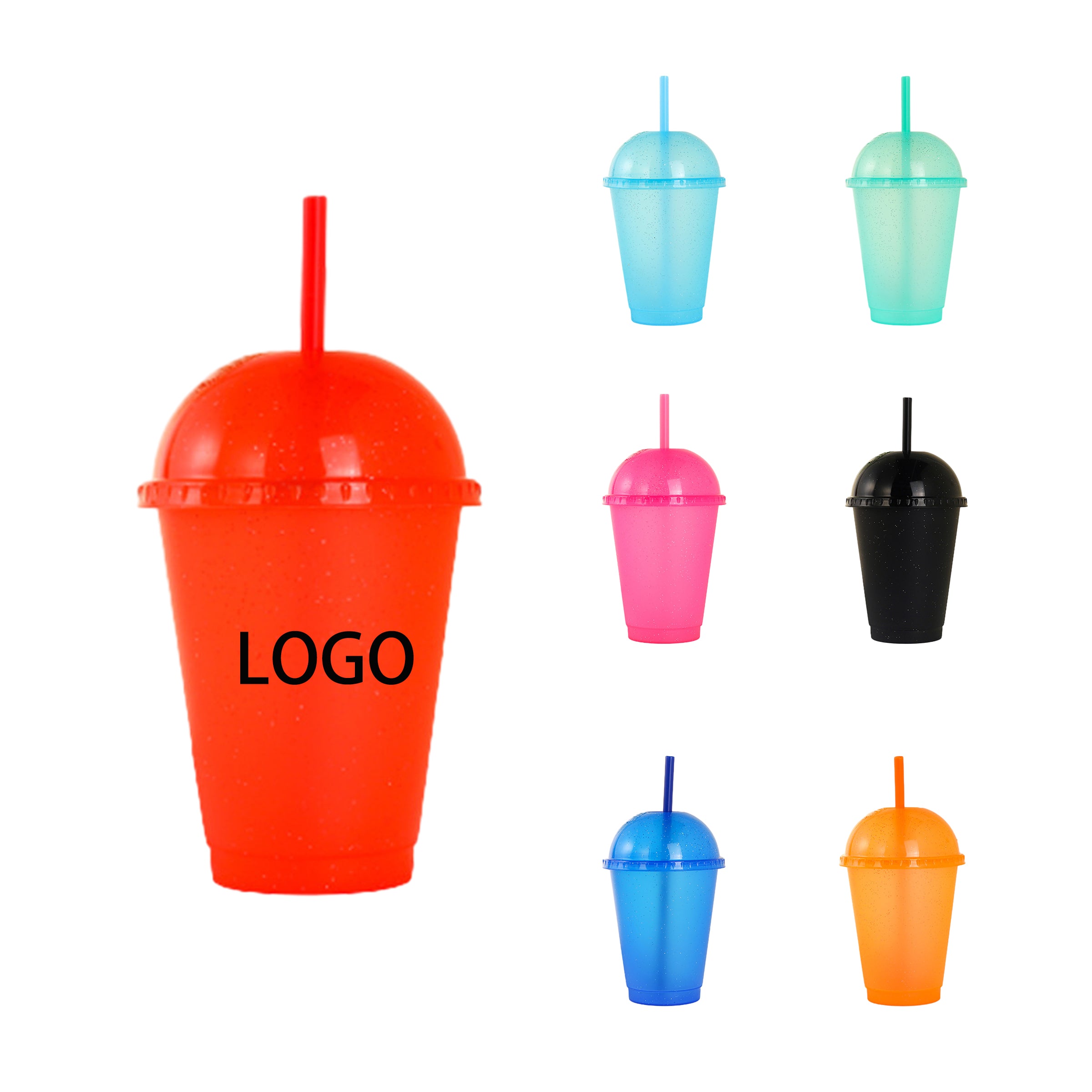 Plastic Smoothie Cups with Dome Lids