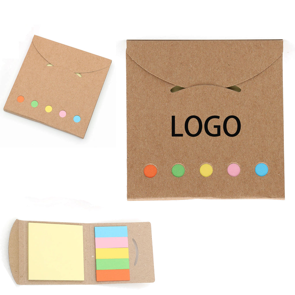 Kraft Paper-Covered Colorful Sticky Note Set