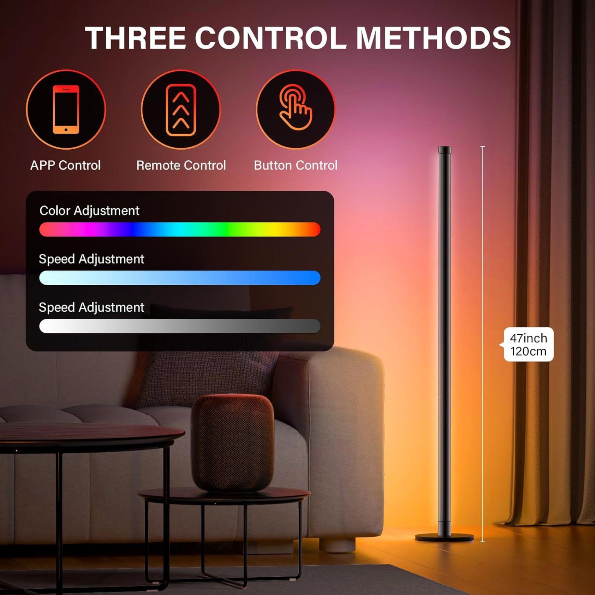 RGB Corner Lamp Mood Lighting Bluetooth APP Control Dimmable