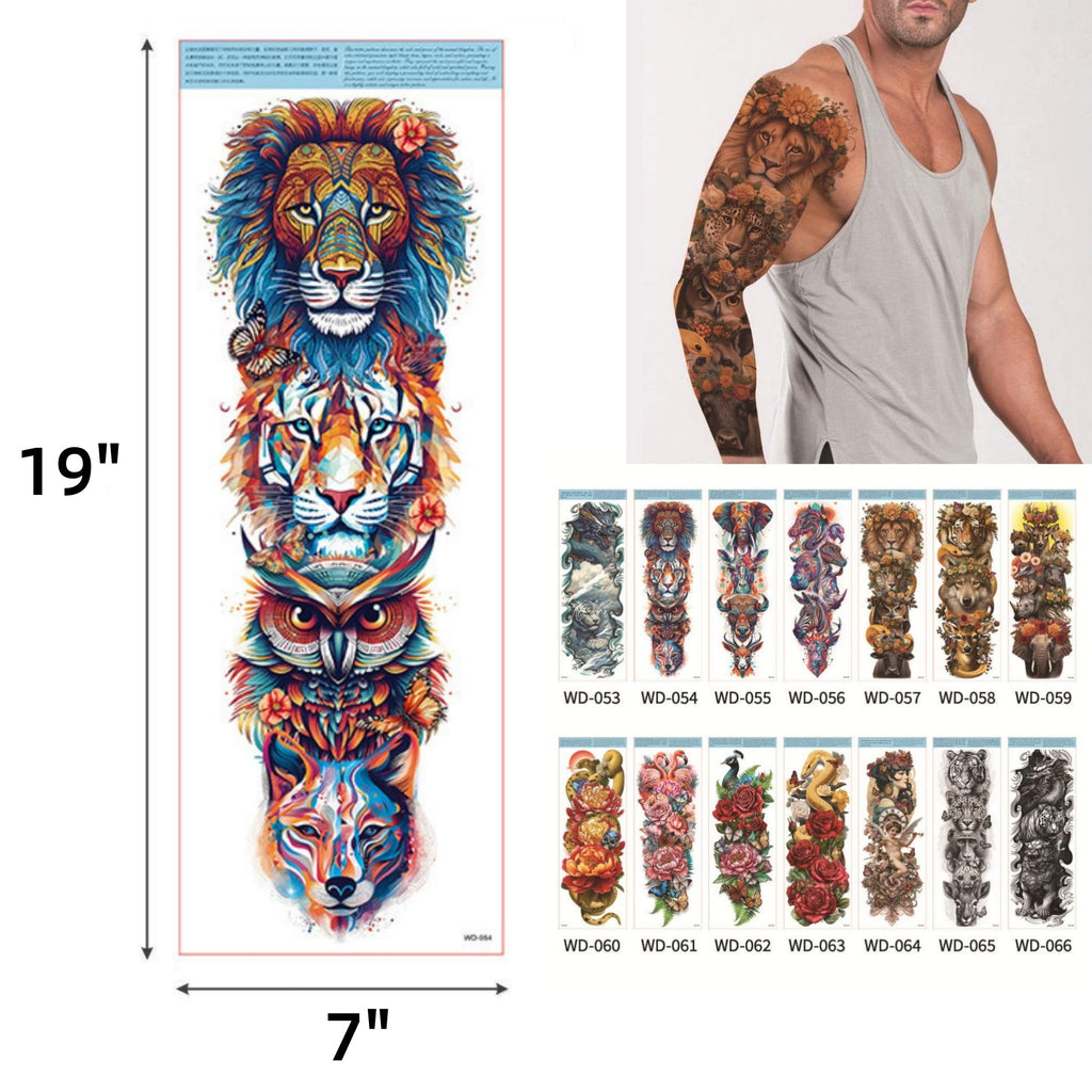 Waterproof Full Arm Realistic Color Custom Temporary Tattoo