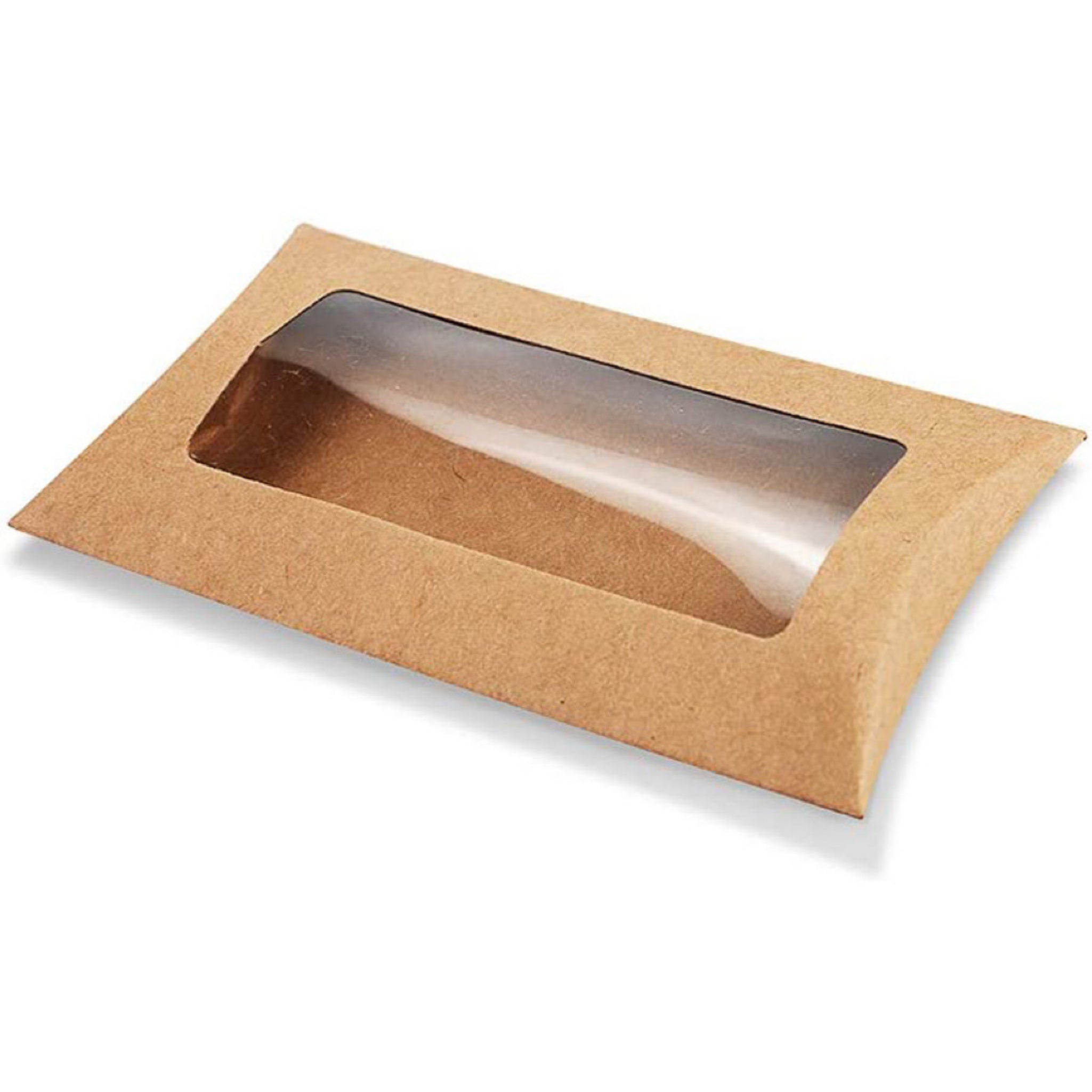 White Pillow Gift Boxes With Clear Window