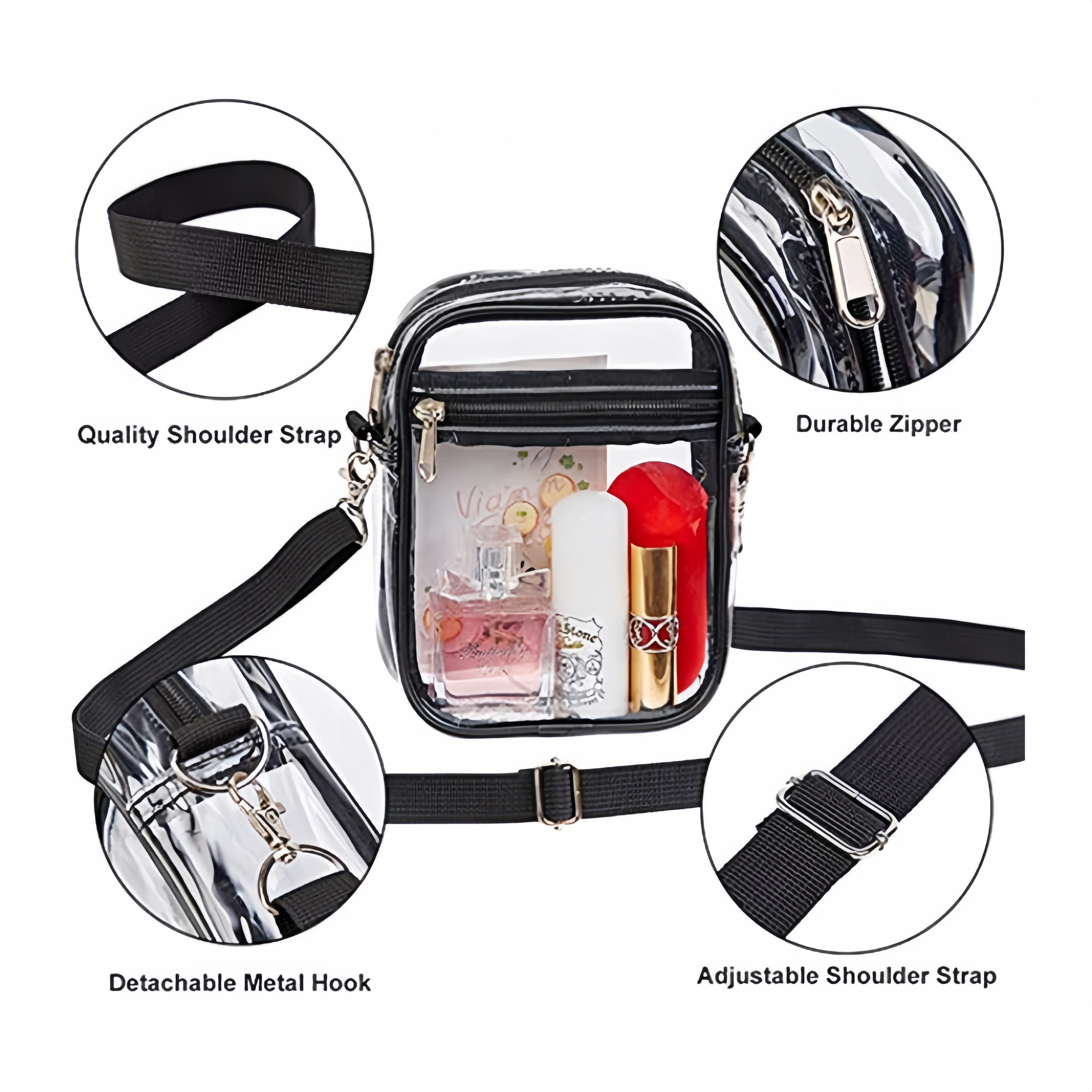 Transparent PVC Crossbody Purse