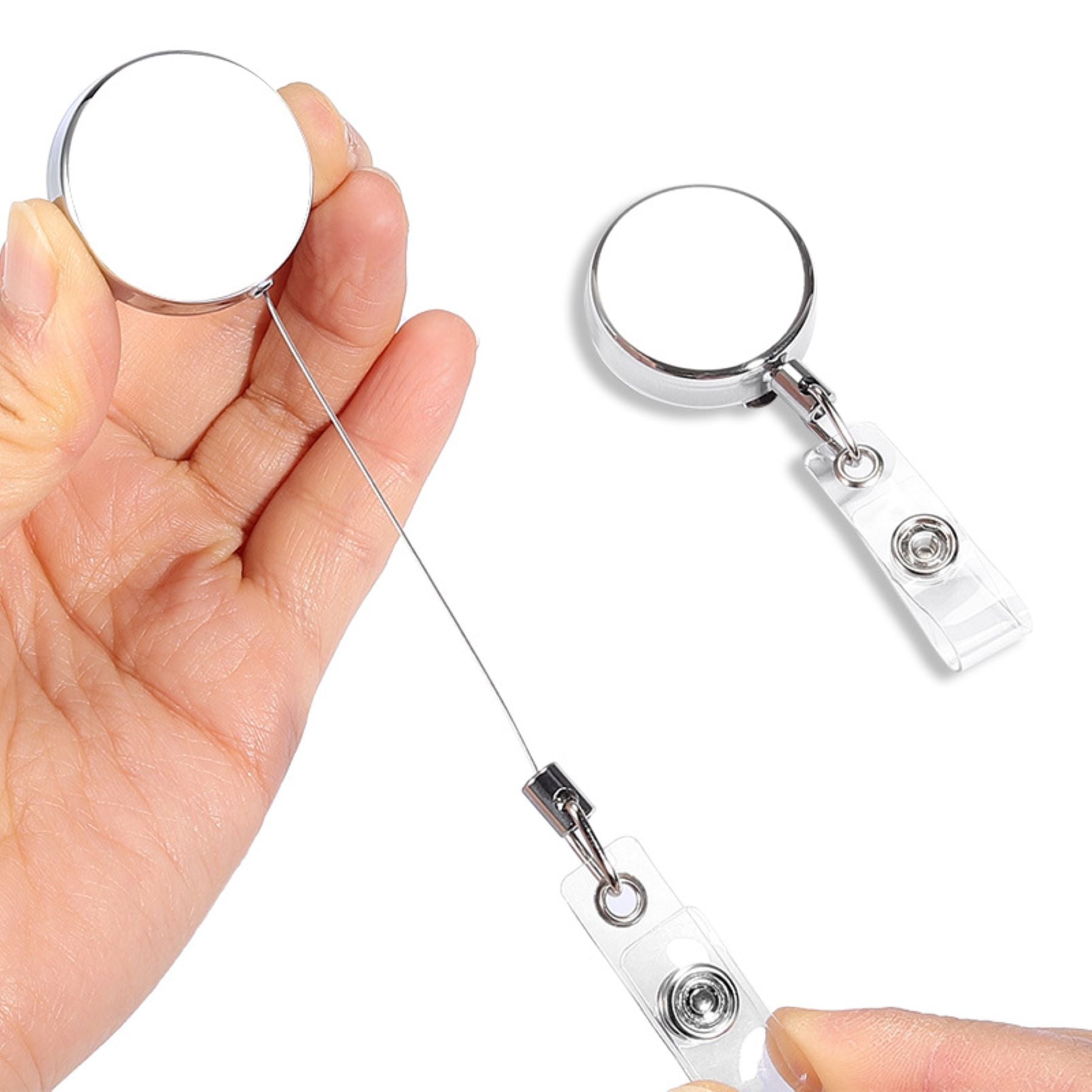 Metal Flat Retractable Badge Reel