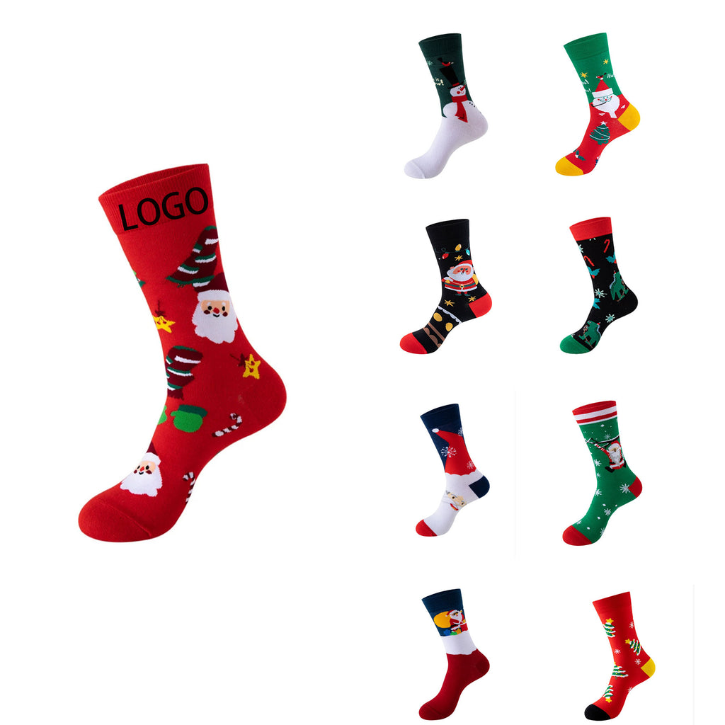 Custom Cotton Christmas Crew Socks