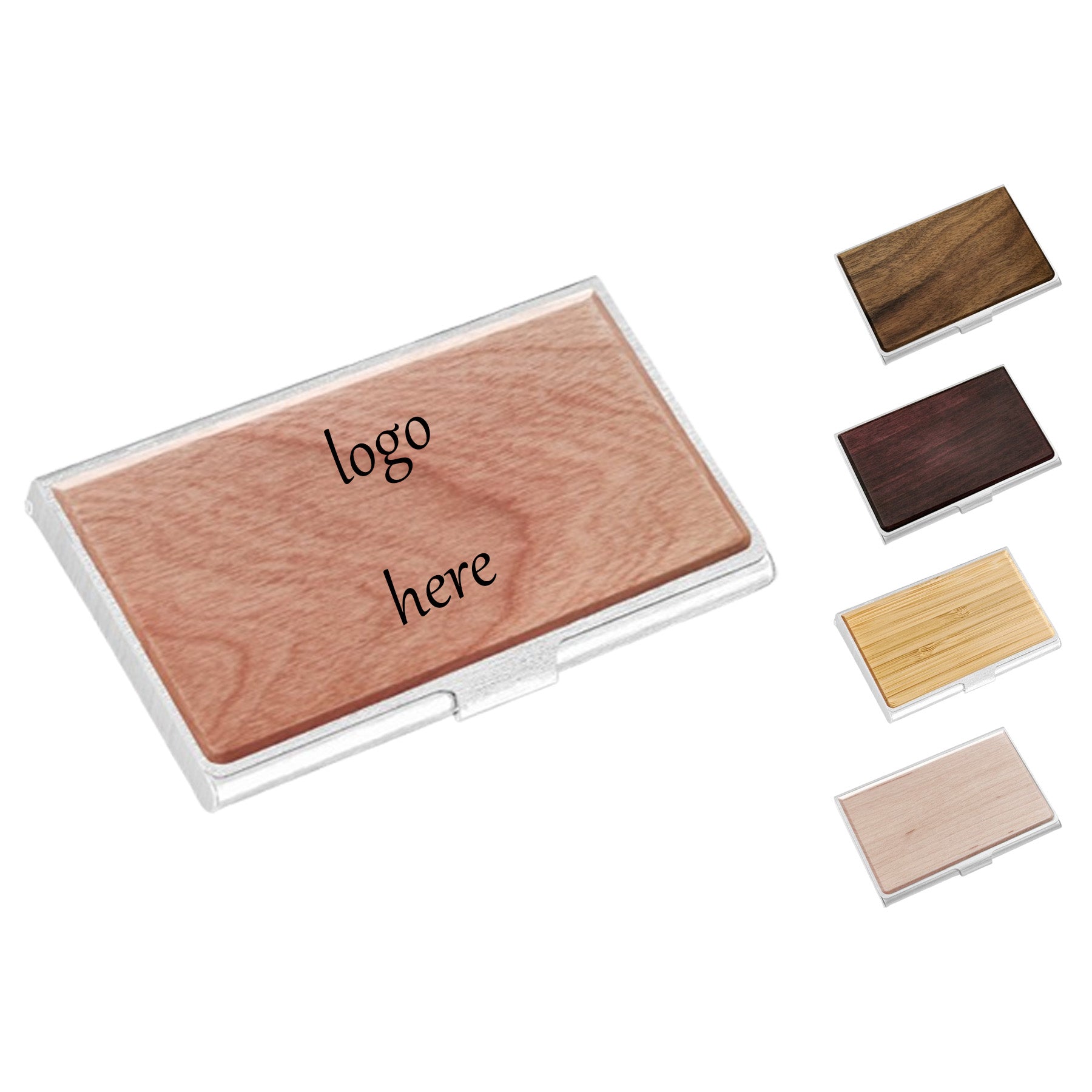 Wooden Top Business Card Holder