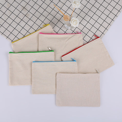 Blank Zipper Canvas Pouch