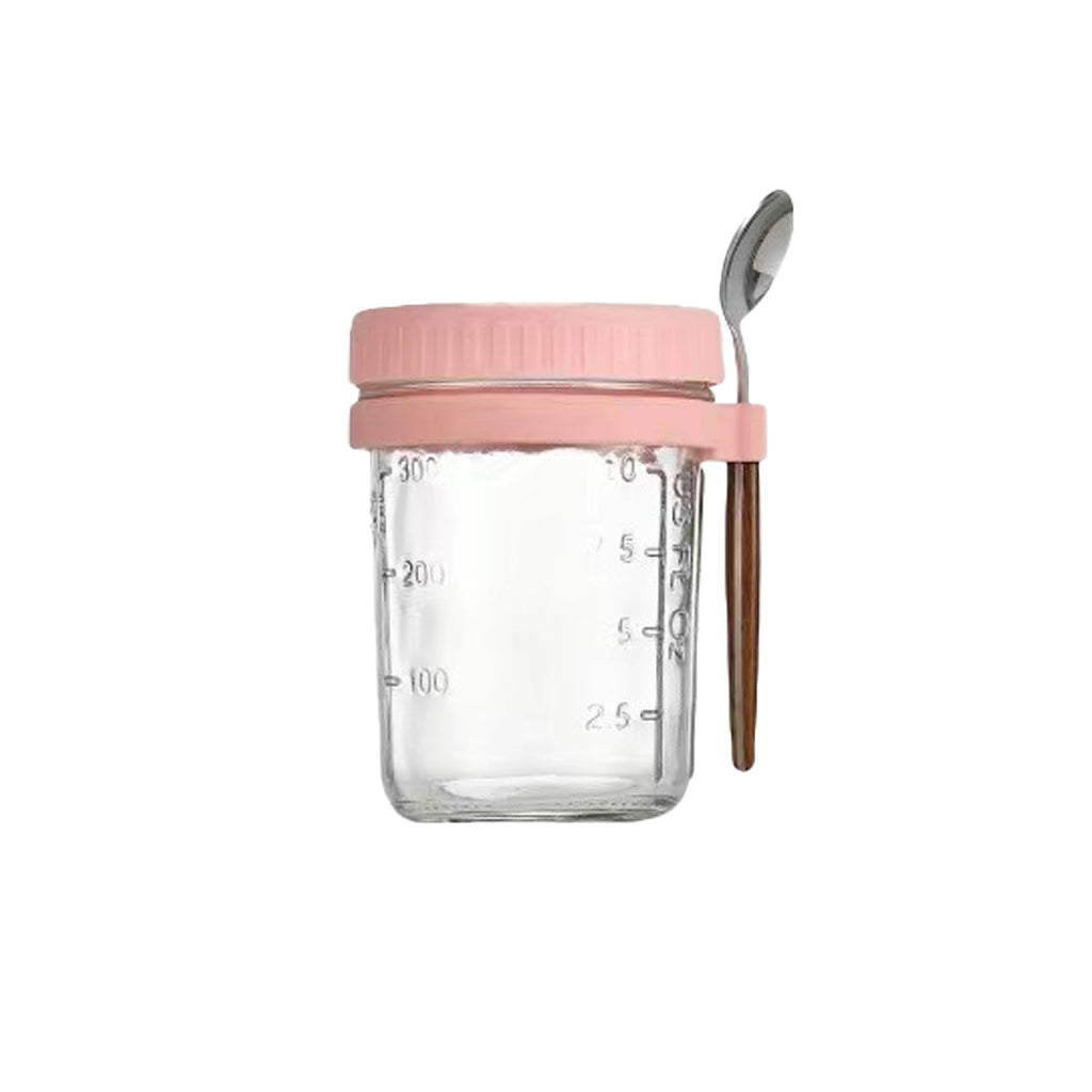 Clear Glass Jar with Hanging Wooden Spoon