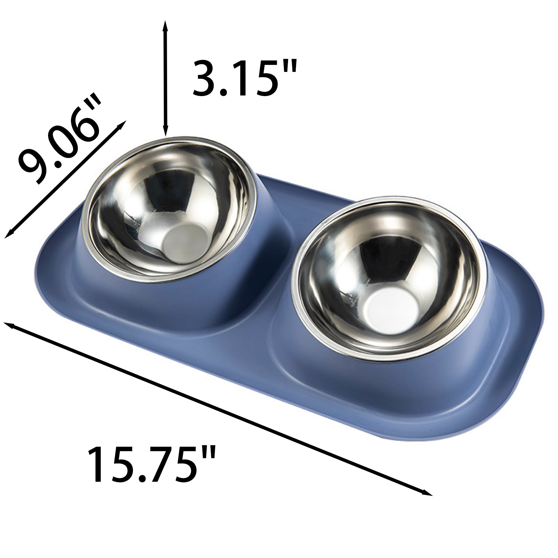 Conjoined Two-Bowl Pet Bowl