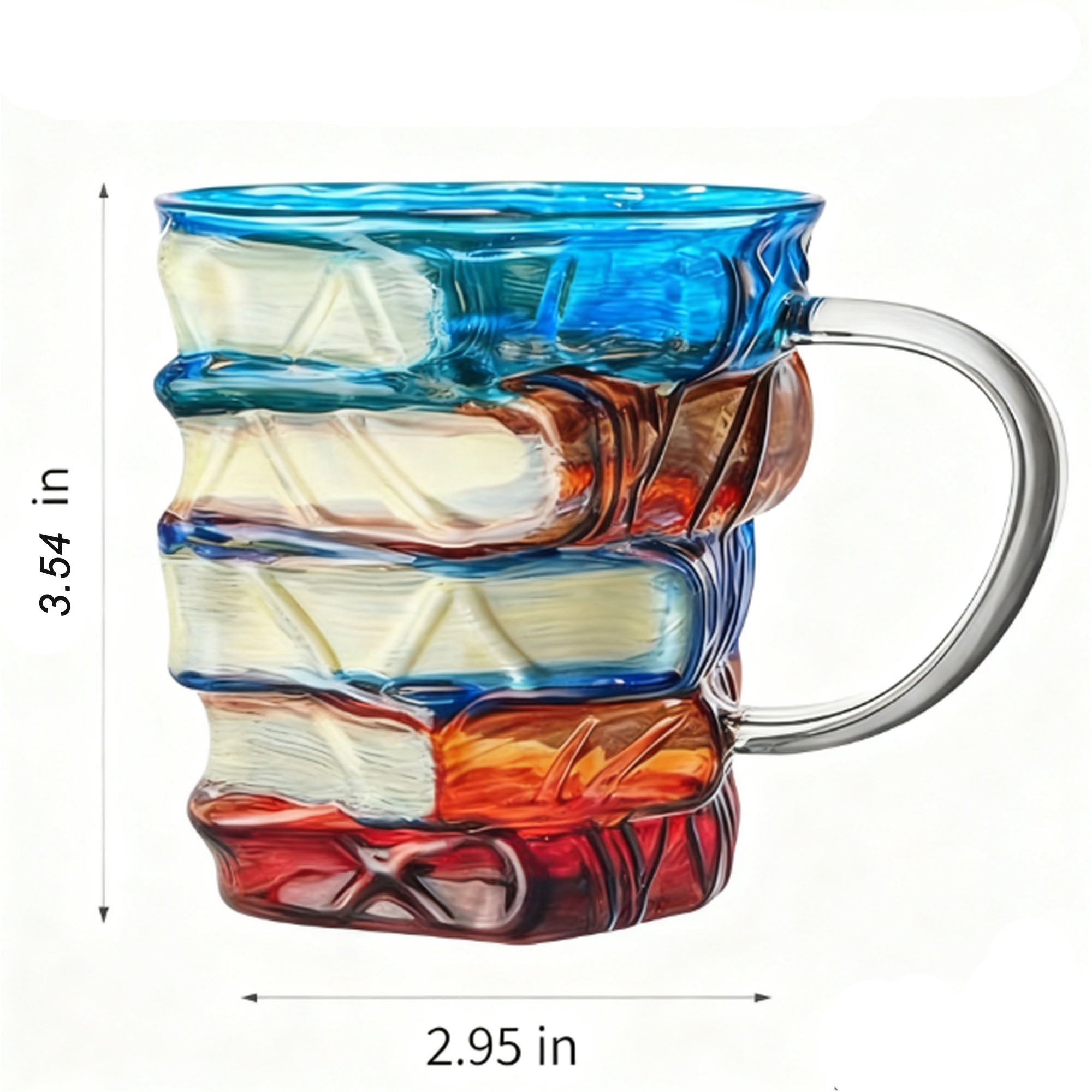12 Oz. Hand Painted Glass Art Novelty Cup